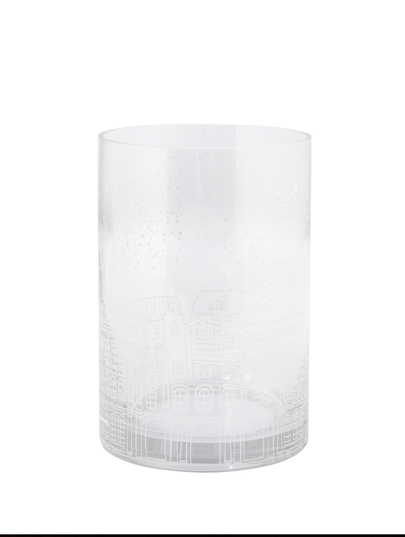 Teelichthalter mit Wintermotiv "Hus"