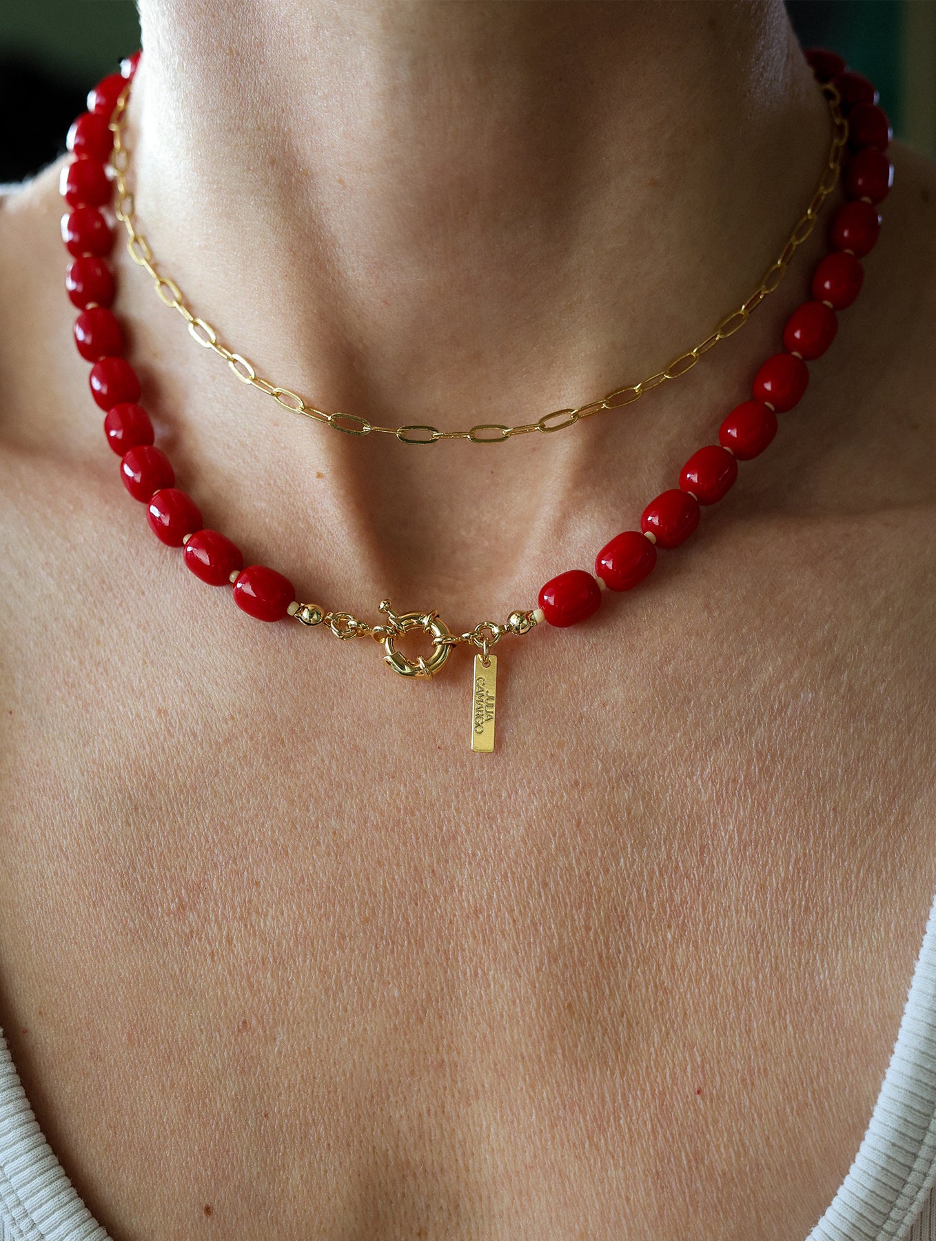 Necklace "Cora" - Red