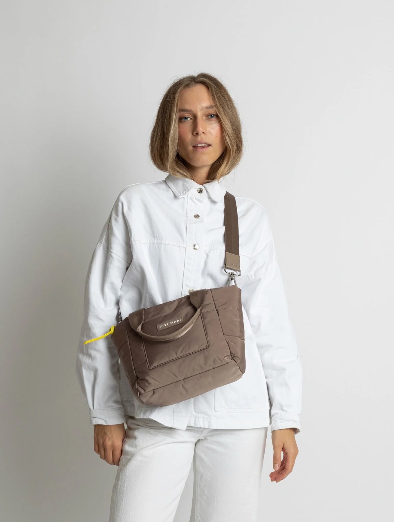 Padded Tote Bag Small - Dark Mushroom