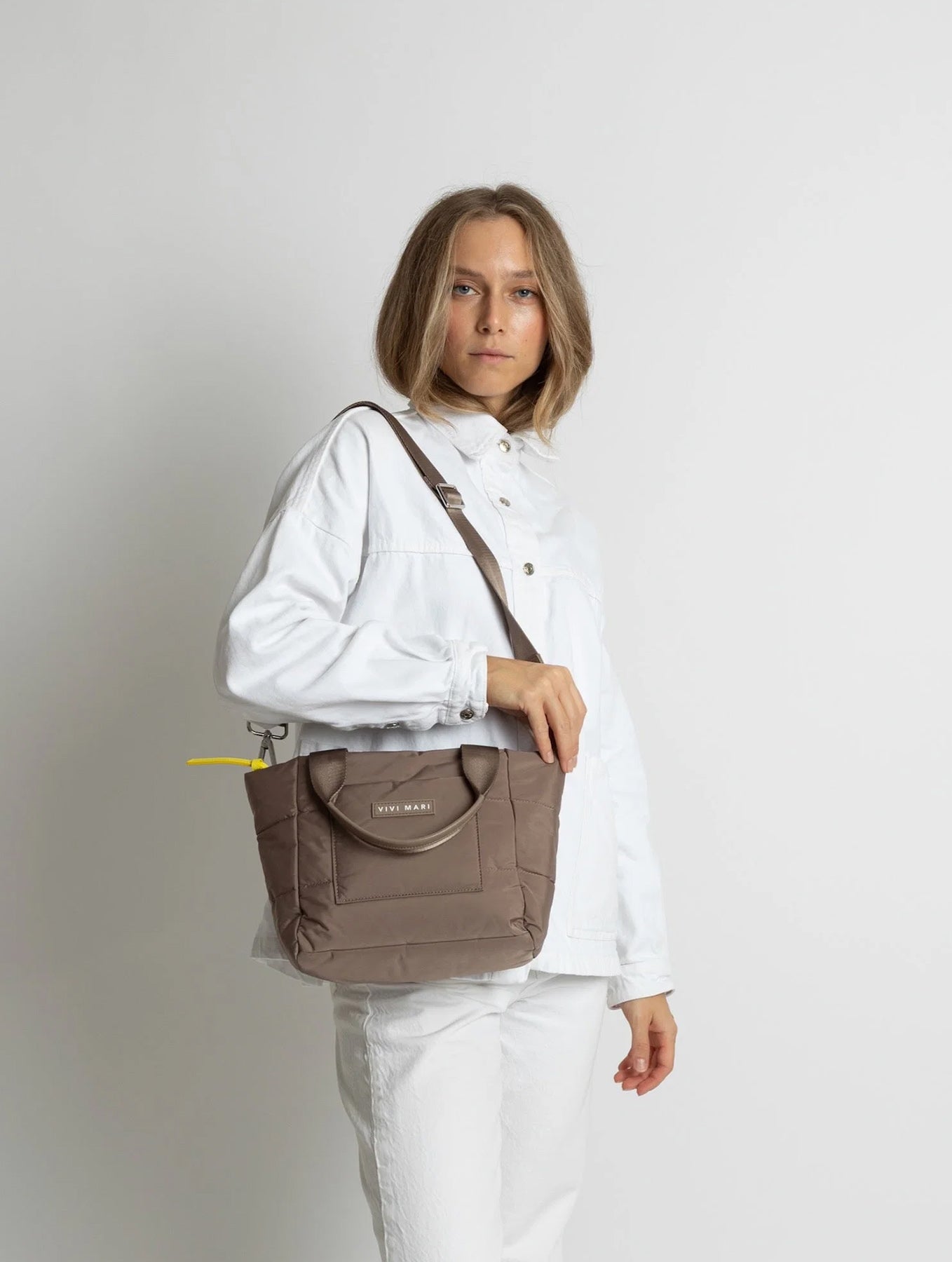 Padded Tote Bag Small - Dark Mushroom