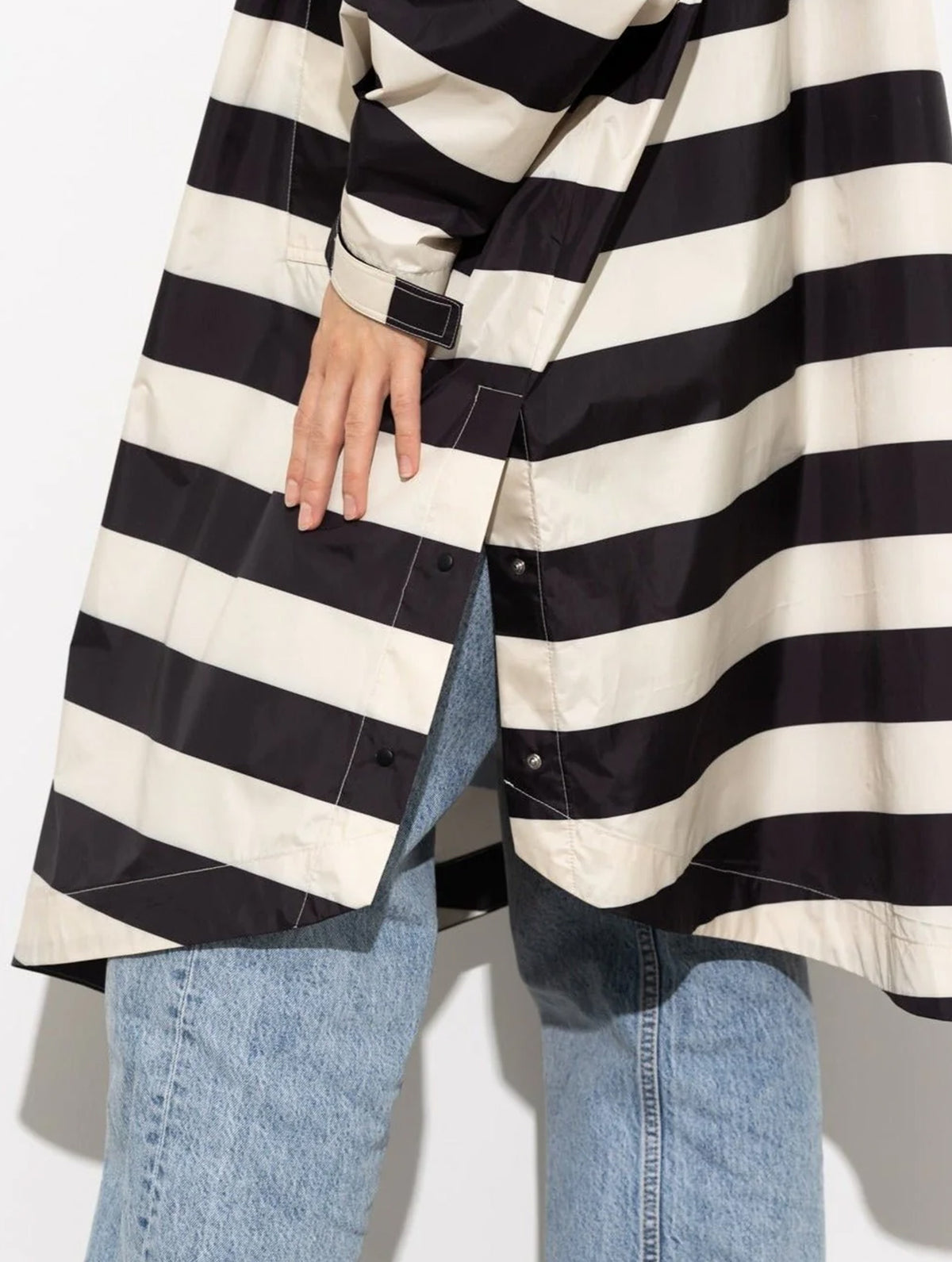 Raincoat - Bold Stripes Black/Sand