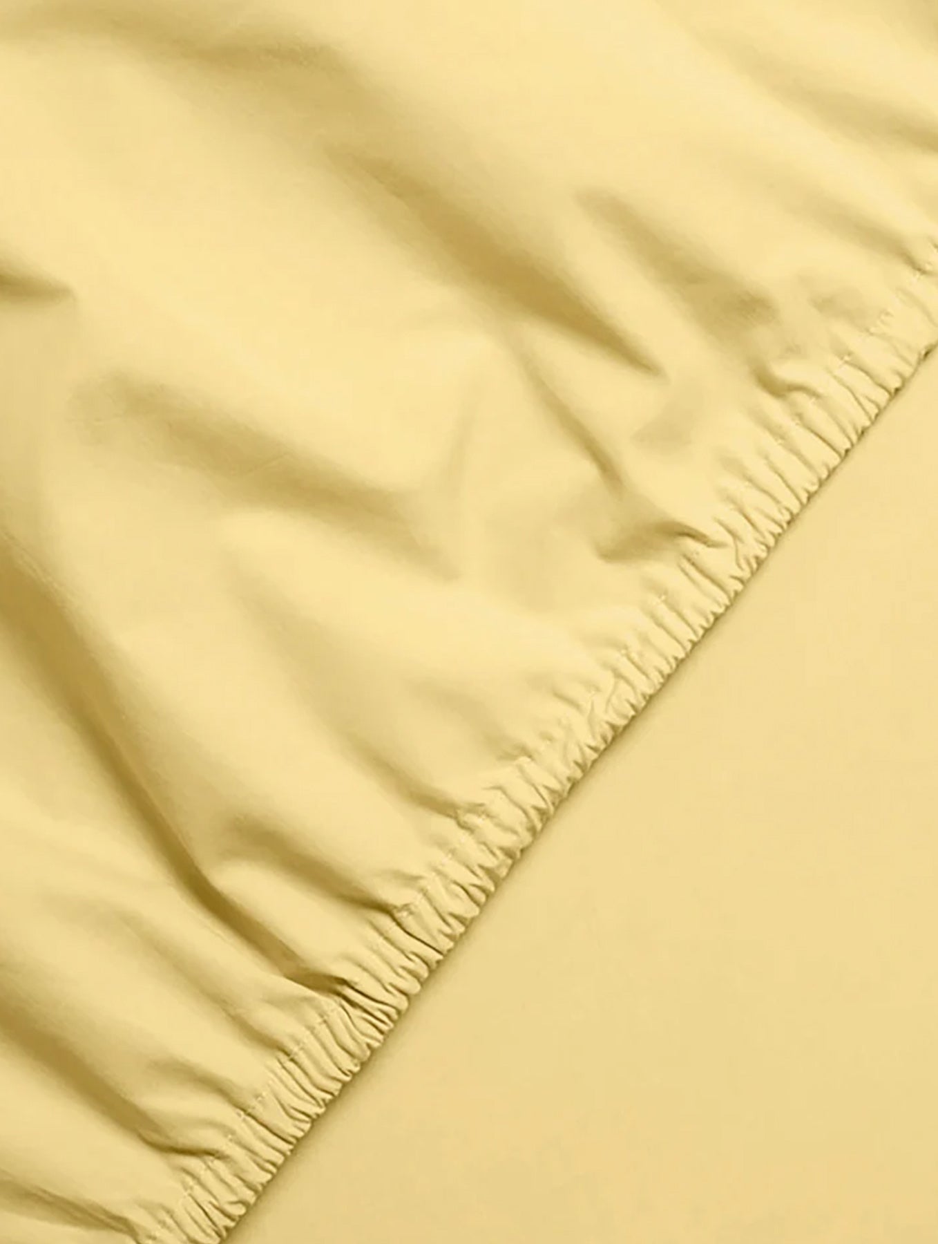 Spannbettlaken Baumwolle - Butter Yellow