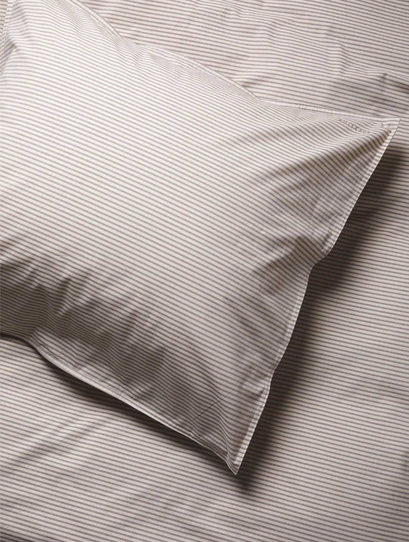 Kissenbezug Baumwolle - Streifen Brown/Ecru