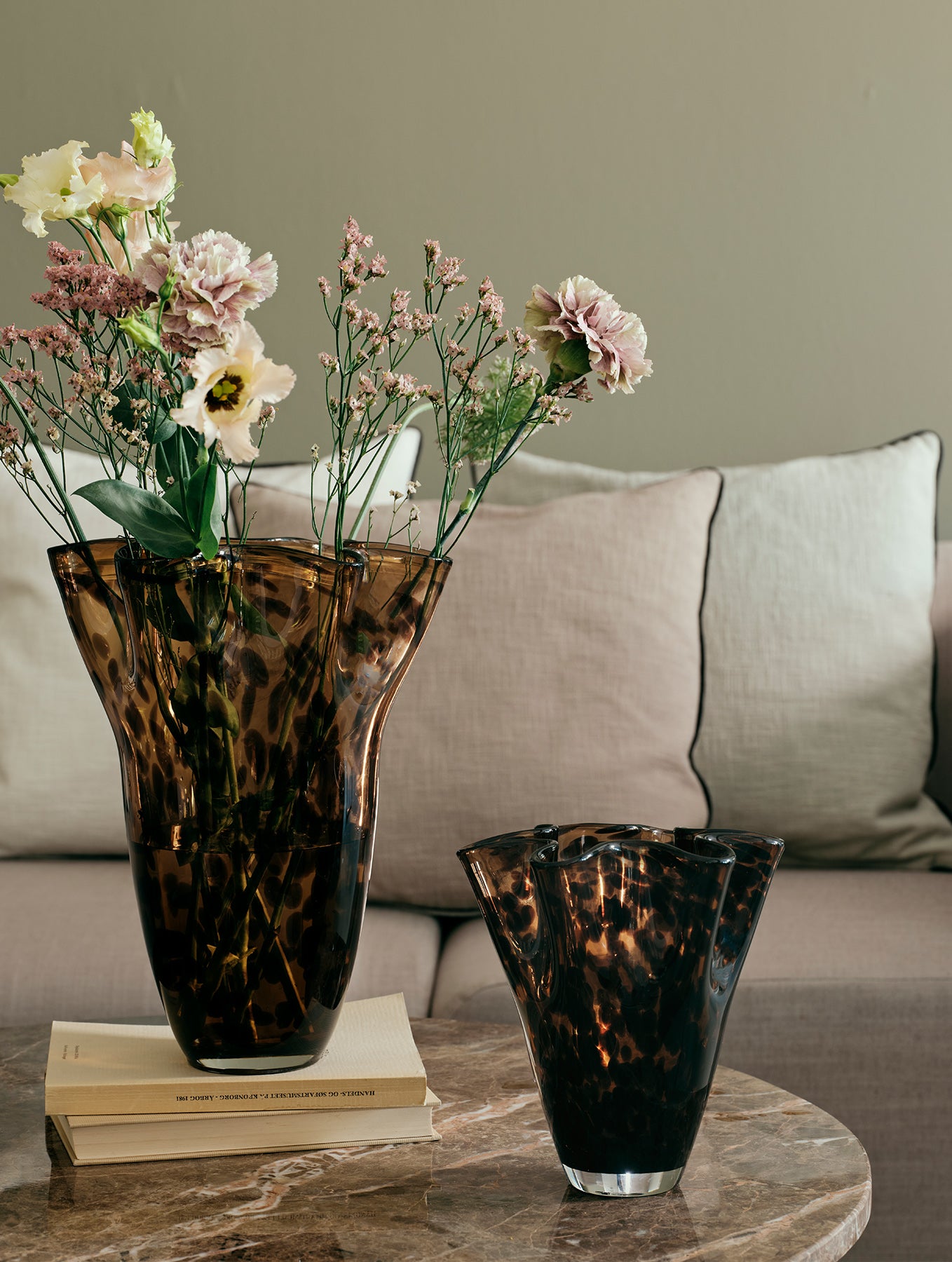 "Liva" Vase - Brown Leopard