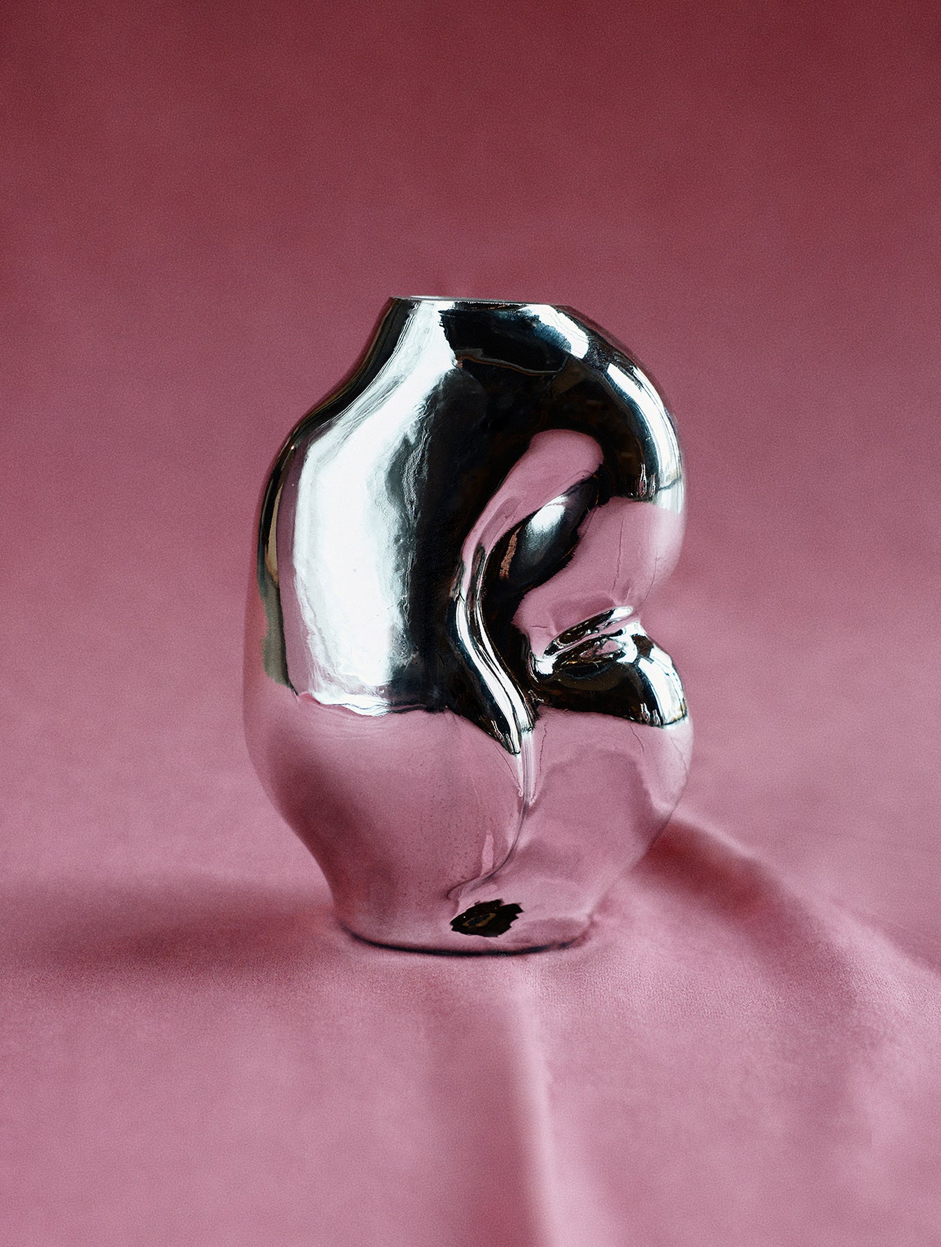 Gleam Glasvase - Verkromt