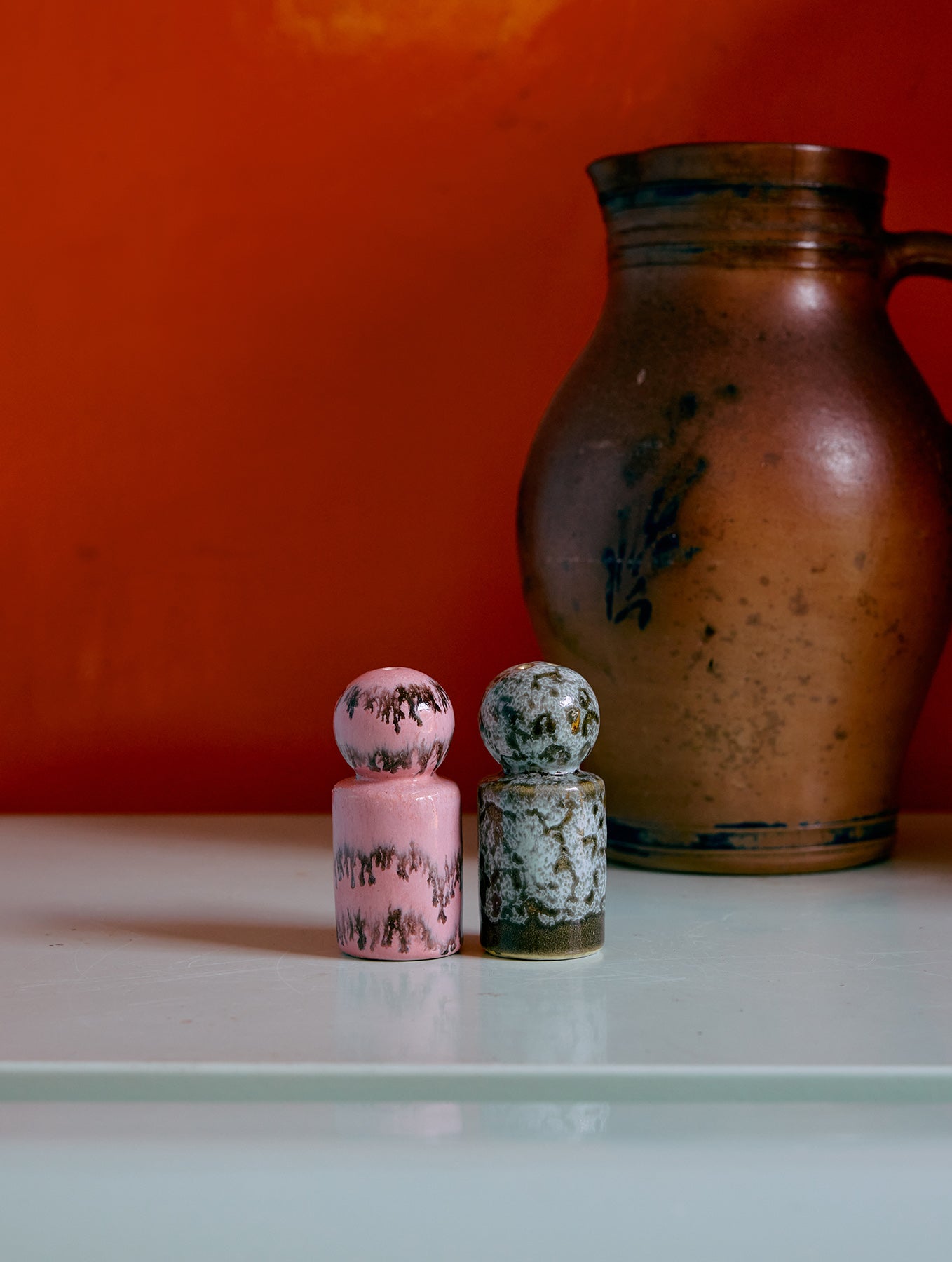 Salz- & Pfefferstreuer 70's - Keramik - "Baroque"