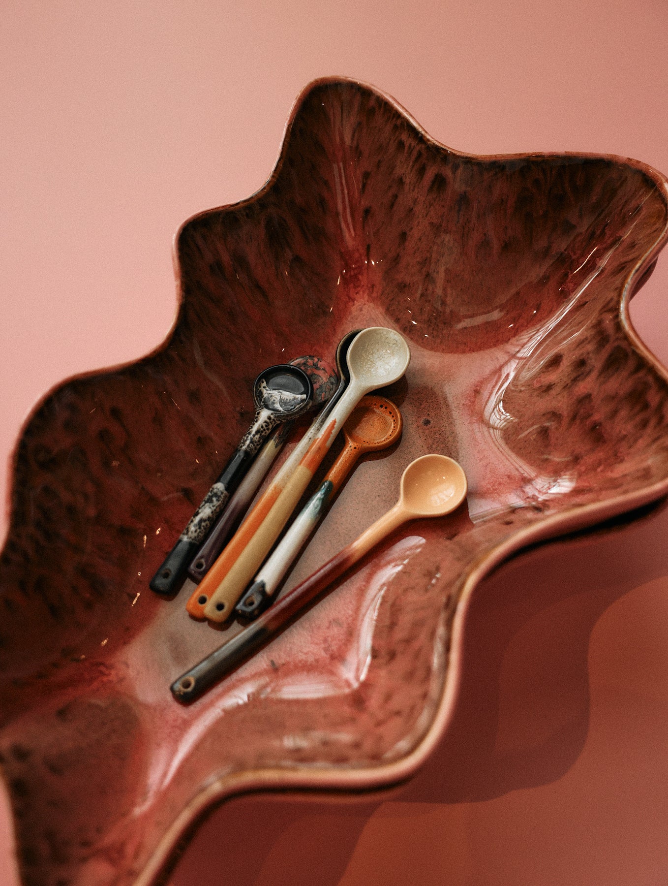 Löffel 70's - Keramik - L "Breeze" 4er-Set