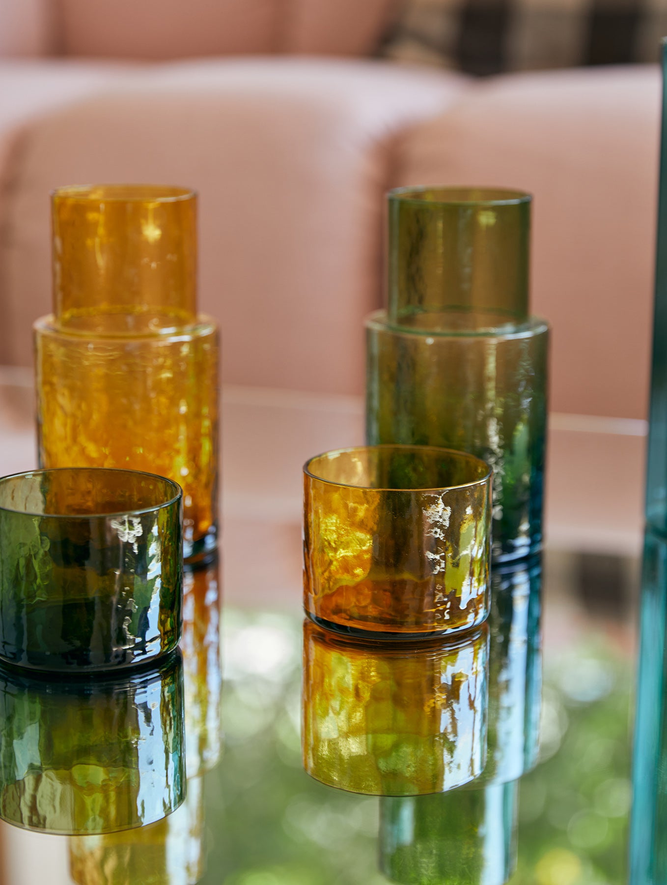 "Tube" Trinkglas - Amber