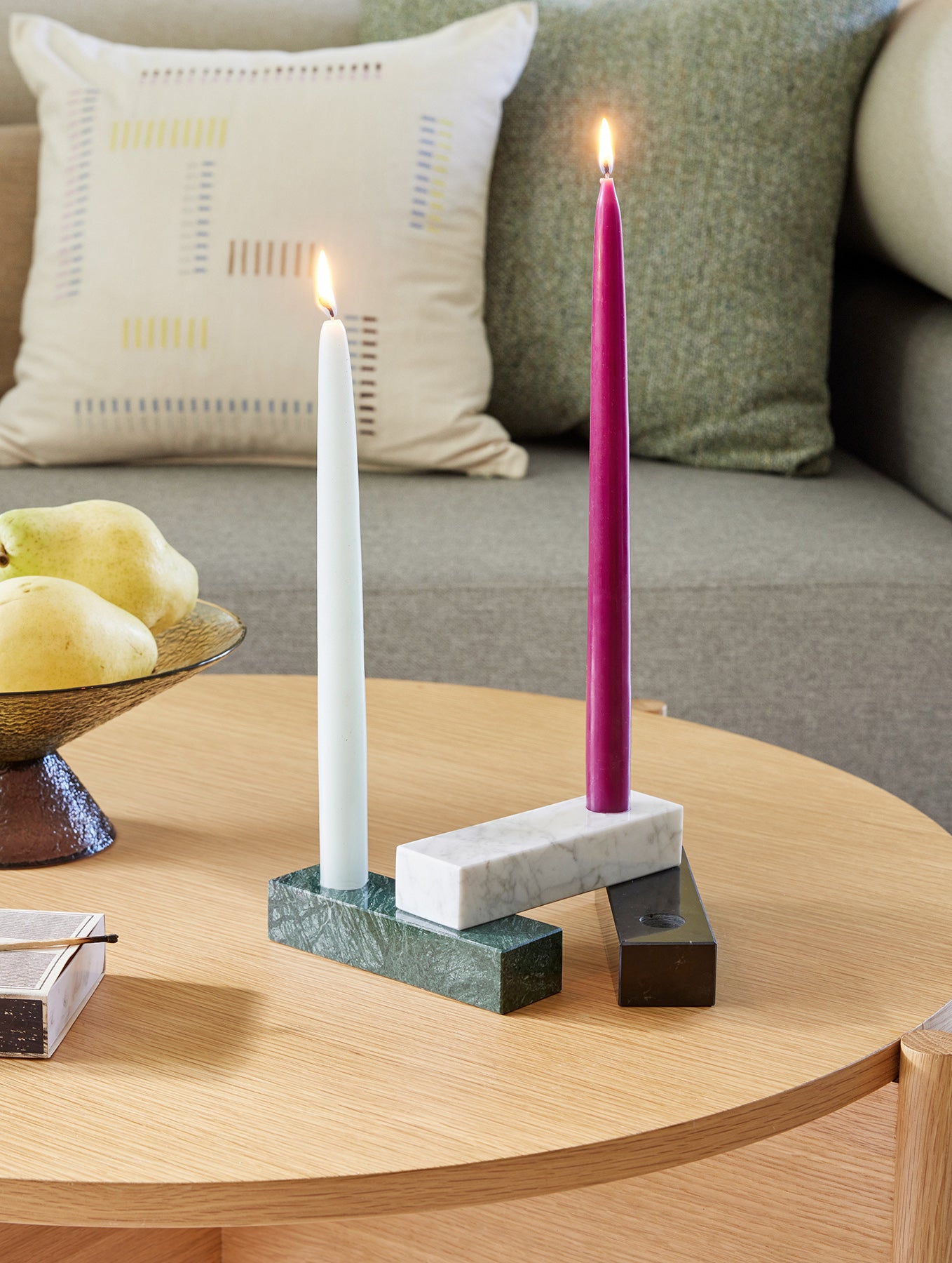 "Brick" Kerzenhalter - Grün