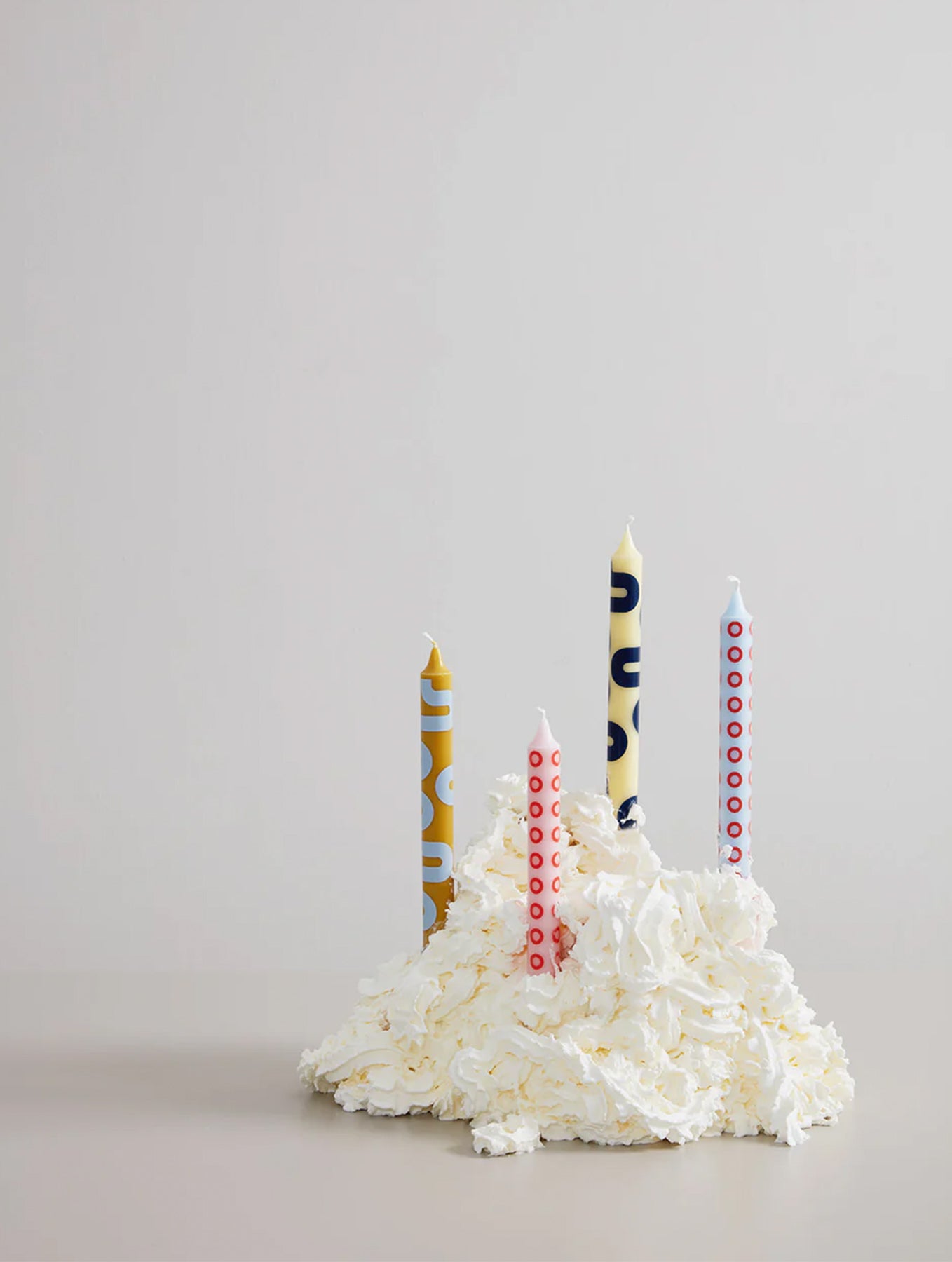 Gemusterte Kerzen - 4er-Set