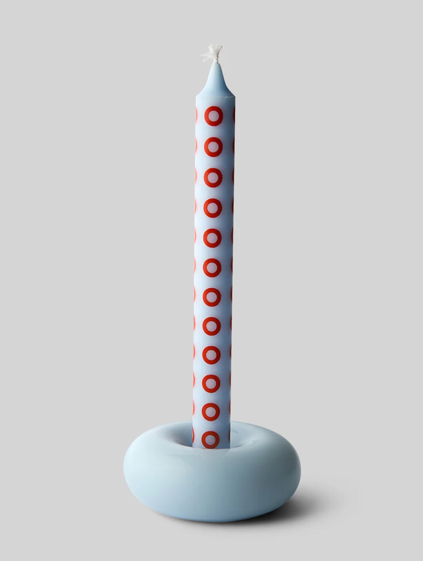 Gemusterte Kerzen - Gelb/Blau- 4er-Set