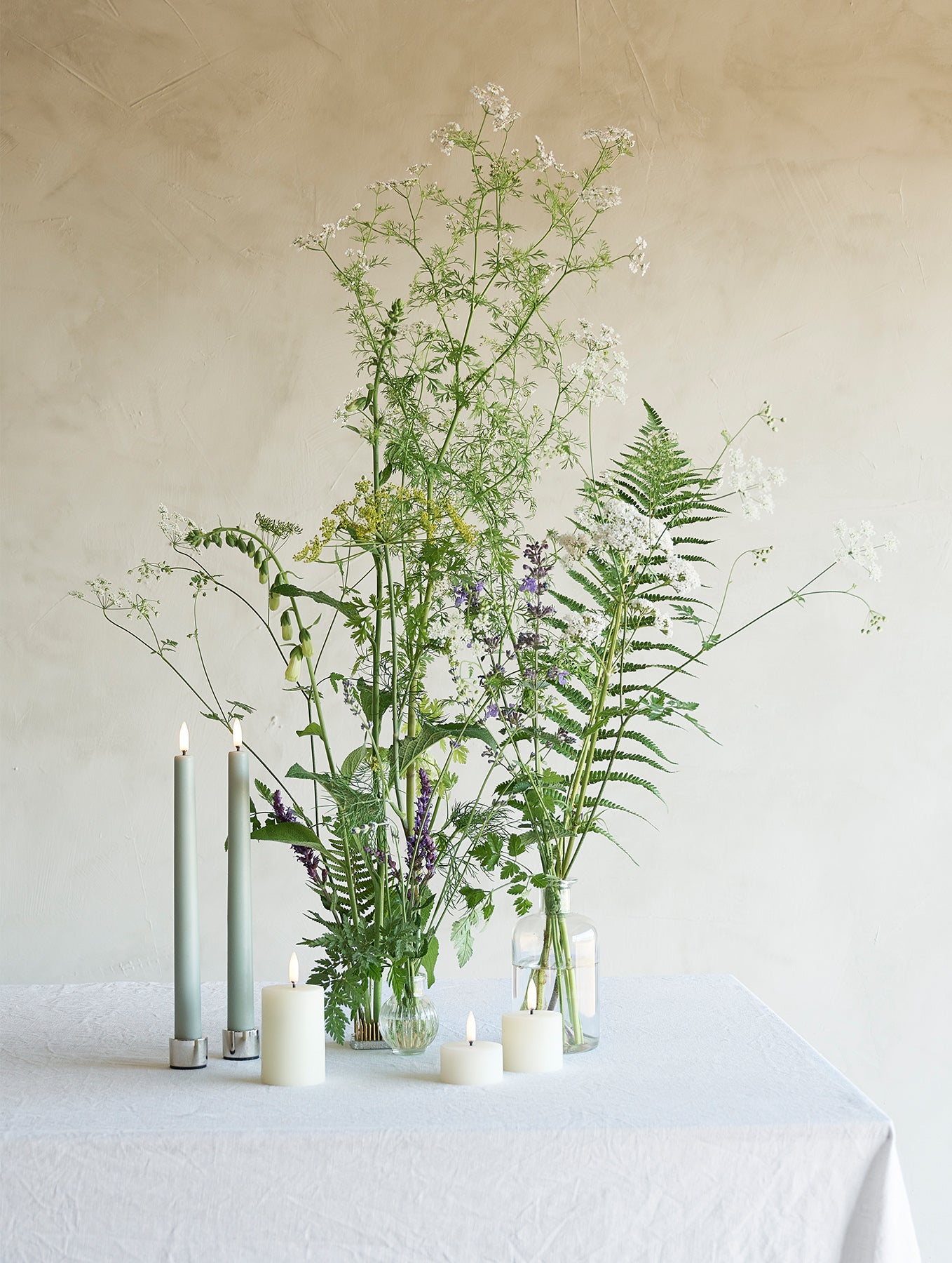 LED-Stabkerzen 2er-Set - 25 cm