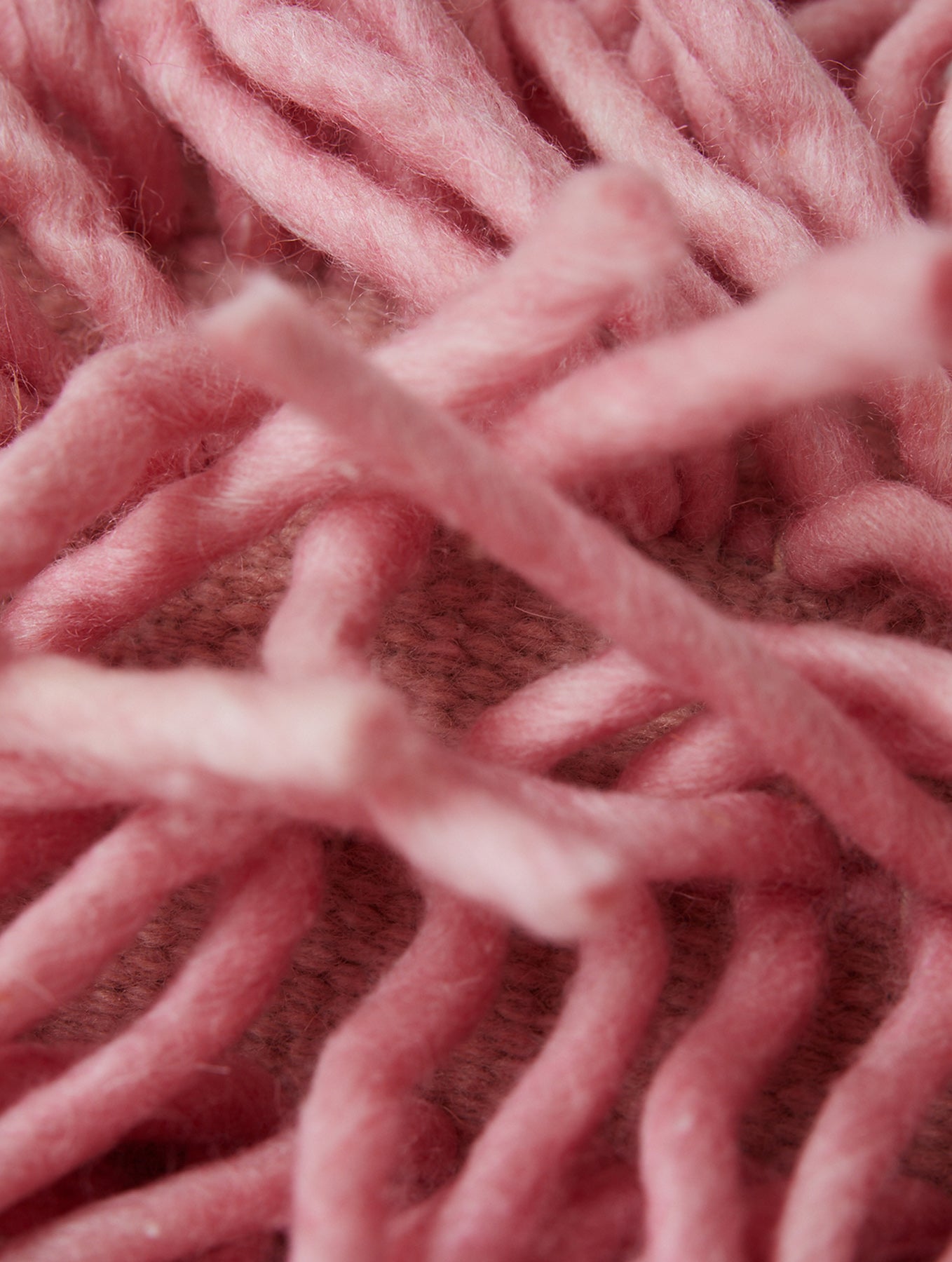 Flauschiges Wollkissen - Pink