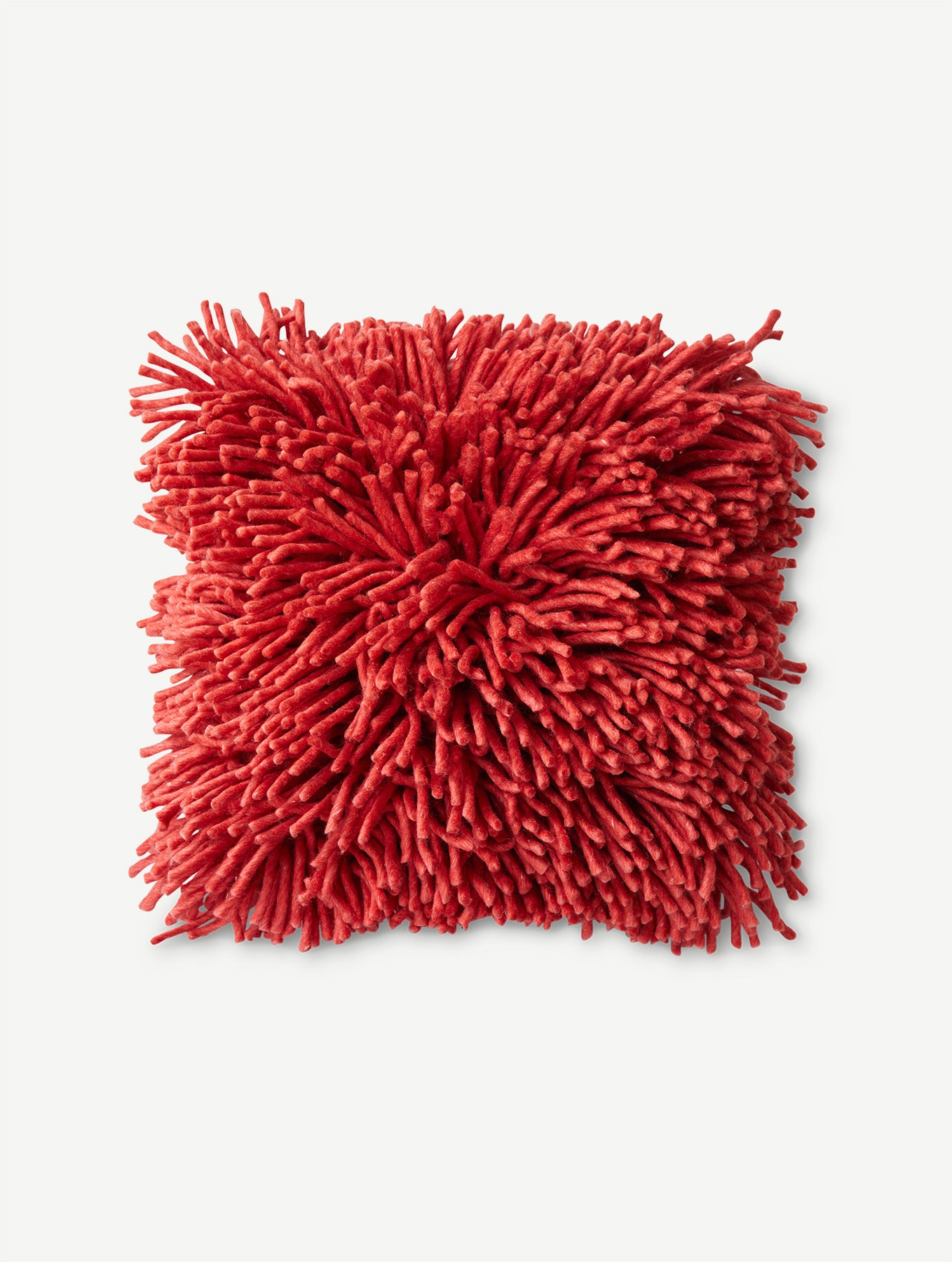 Flauschiges Wollkissen - Cherry Red