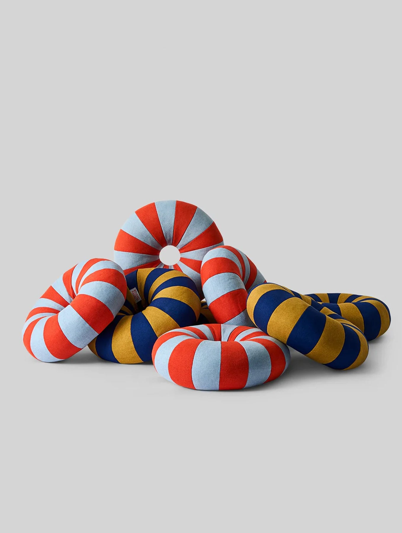 Rundes Kissen "Float" - Blue/Red