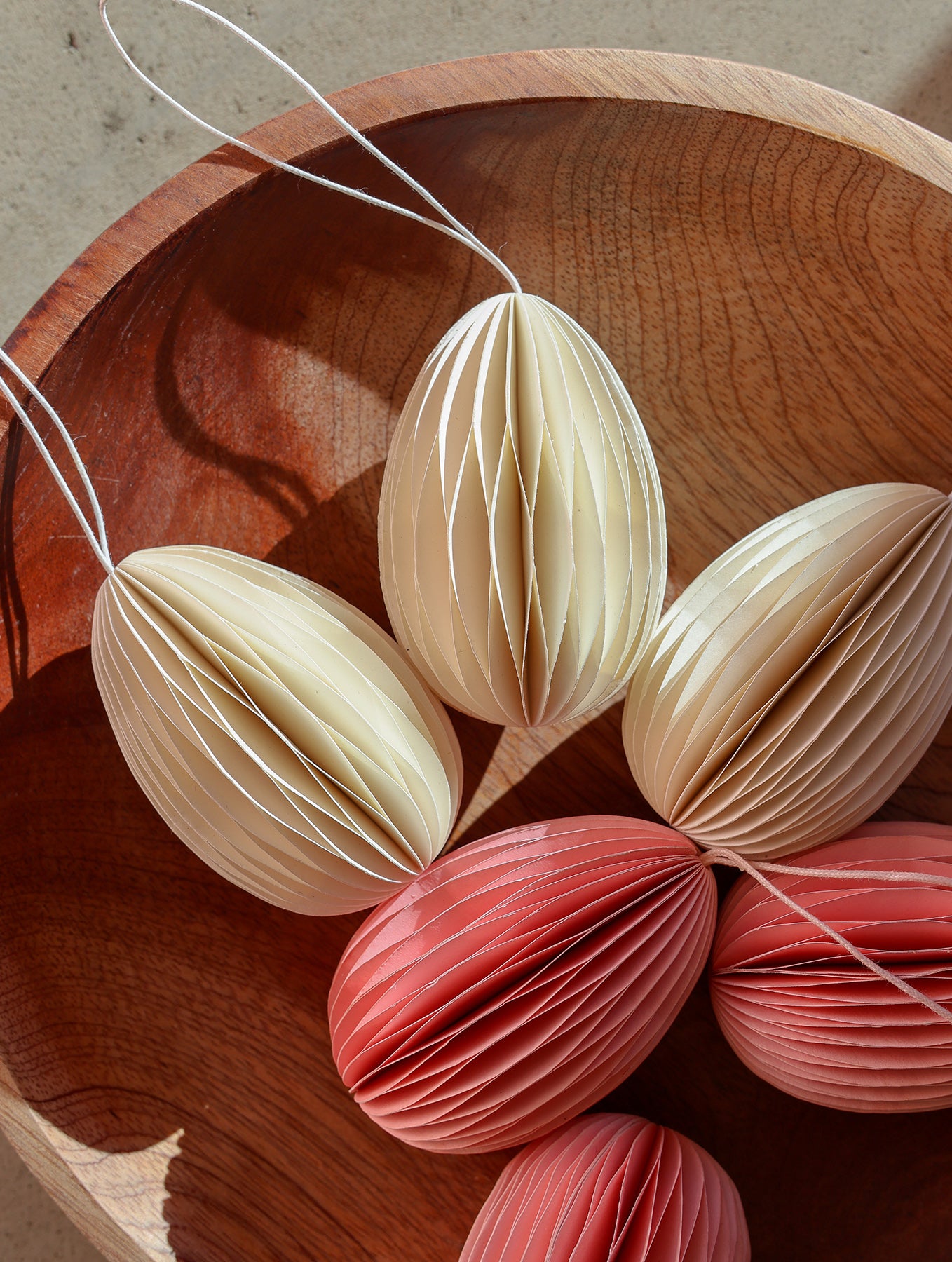 Osteranhänger aus Papier - 3-er Set