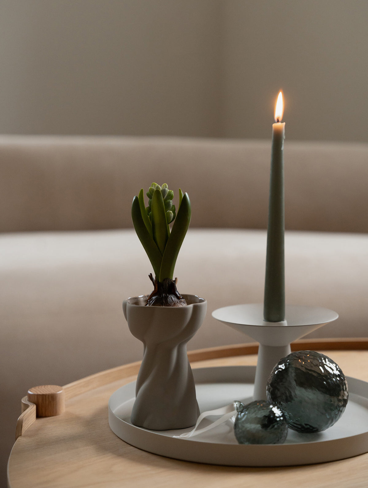 "Twist Bulb" Vase - Sand