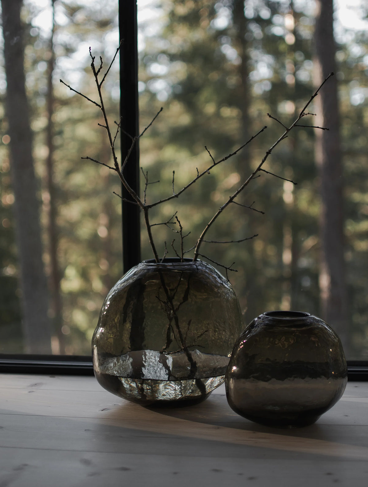 Glasvase "Pebble" - Braun