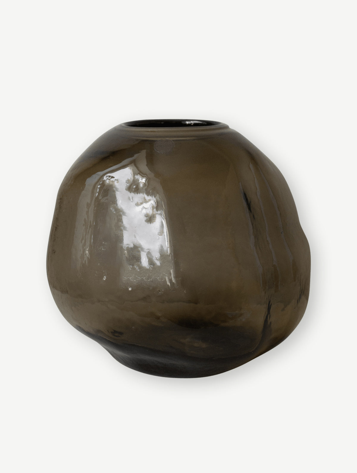 Glasvase "Pebble" - Braun