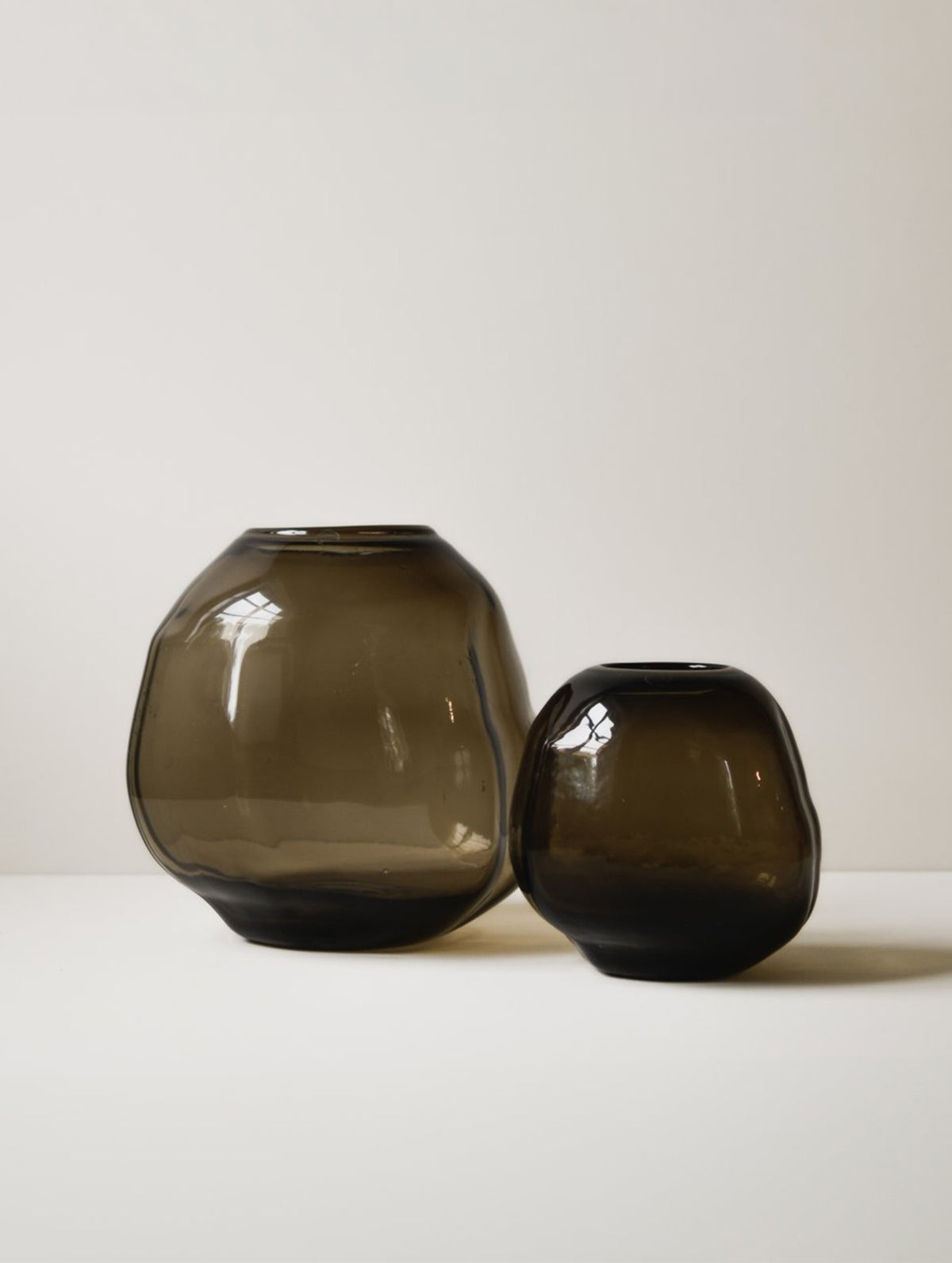 Glasvase "Pebble" - Braun
