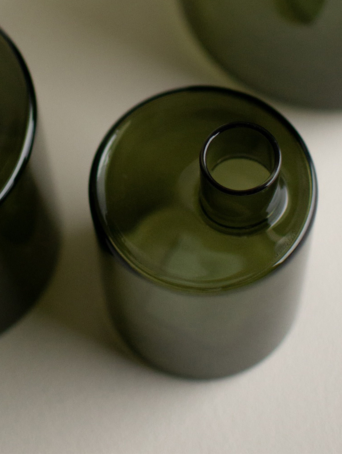 Glasvase "Pipe" - Grün