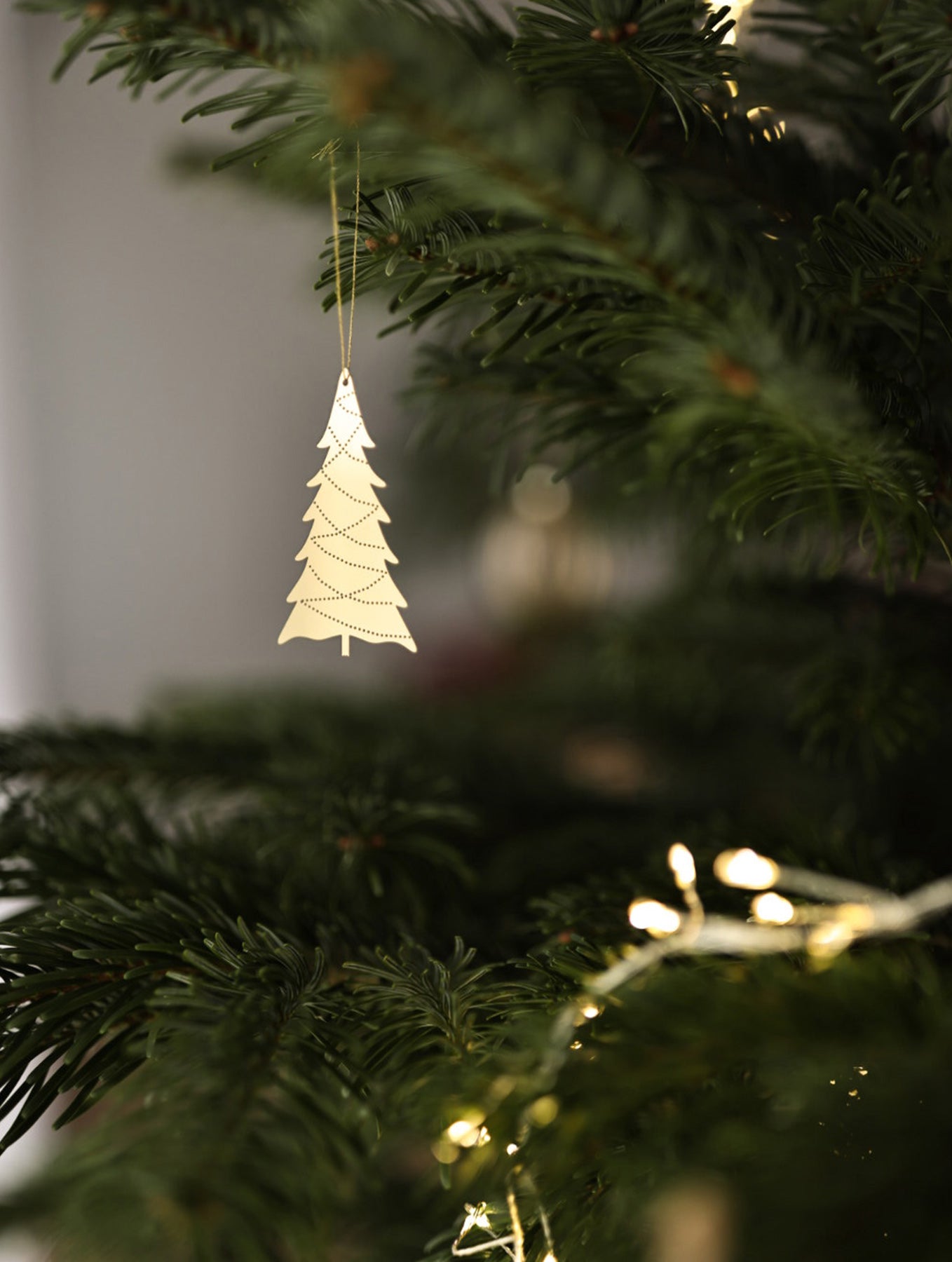 Weihnachtsanhänger aus Messing - 4er-Set