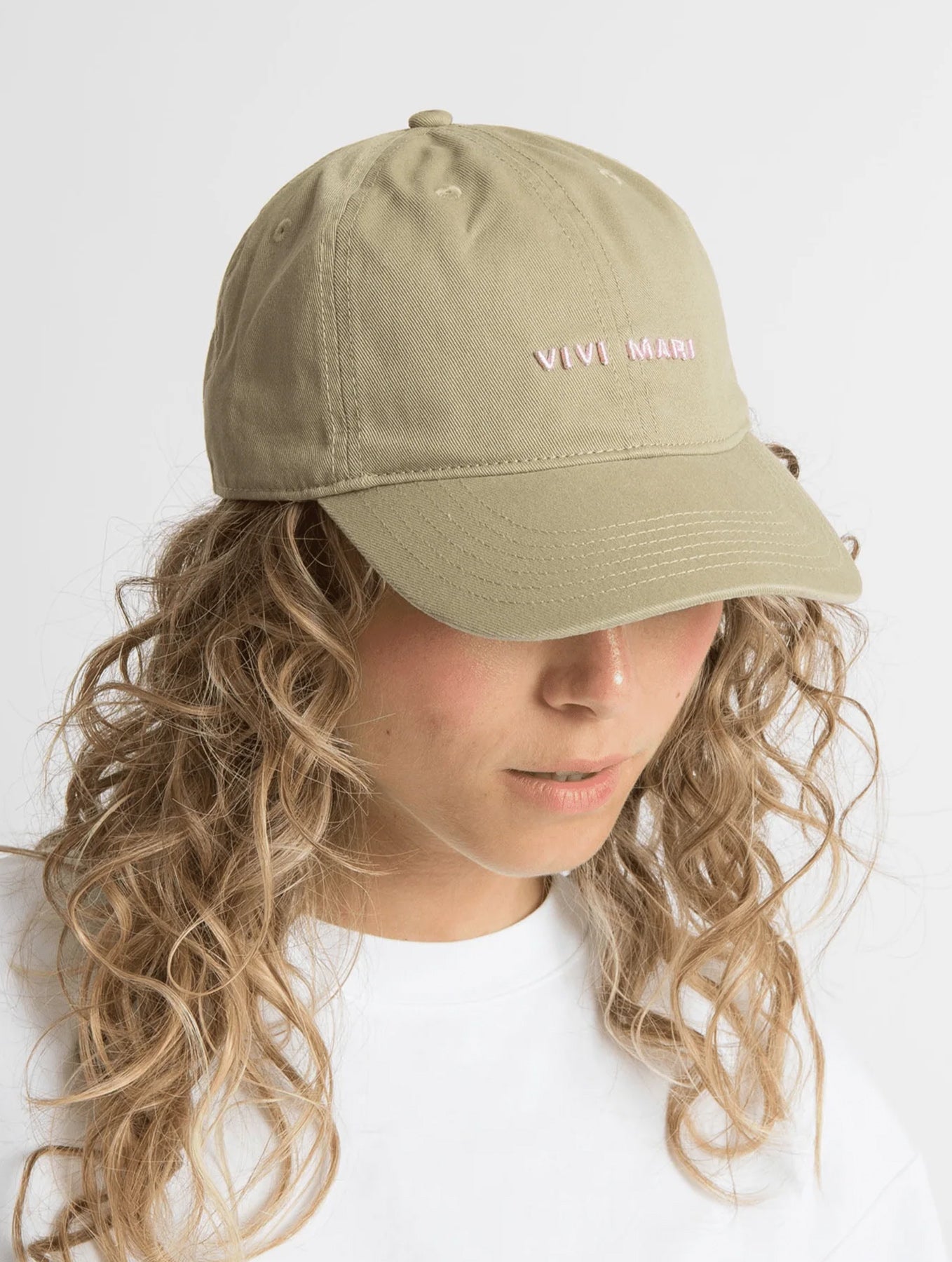Cap Solid - Pale Olive/Rosé