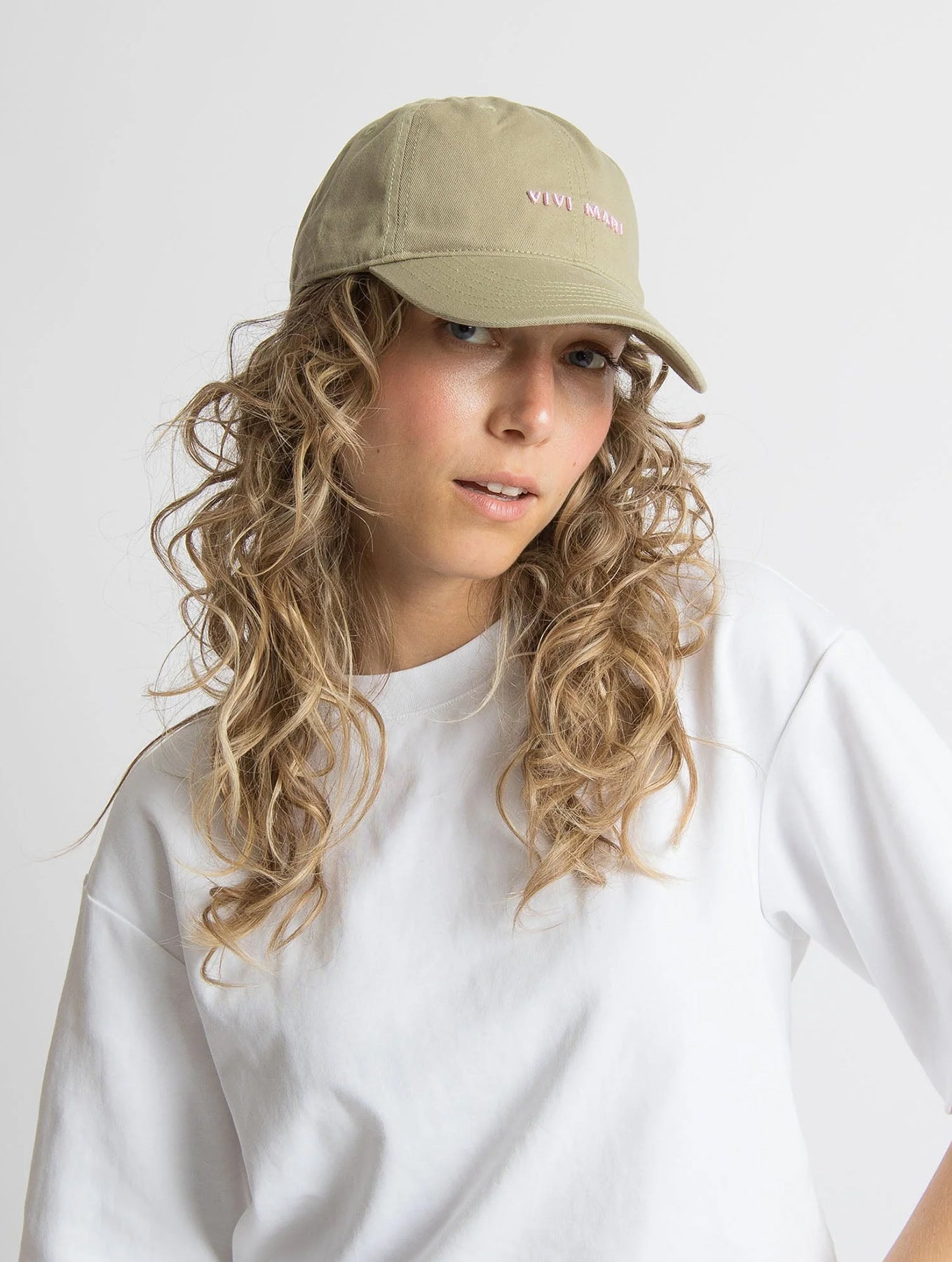 Cap Solid - Pale Olive/Rosé