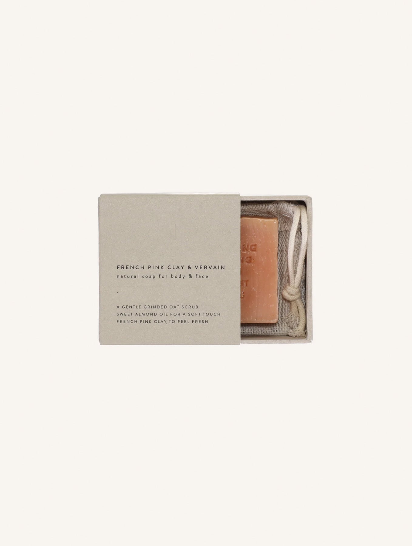 Natural Soap – Body & Face | French Pink Clay & Vervain