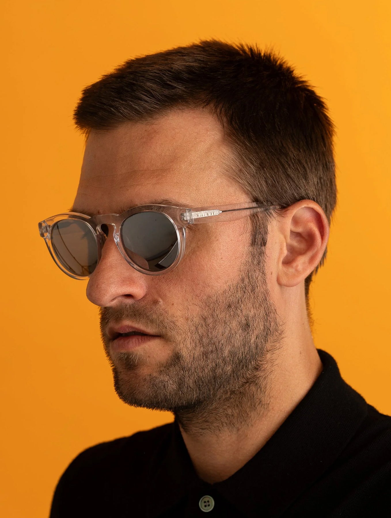Sonnenbrille "Kiss the Sun" - Transparent Silver Grey