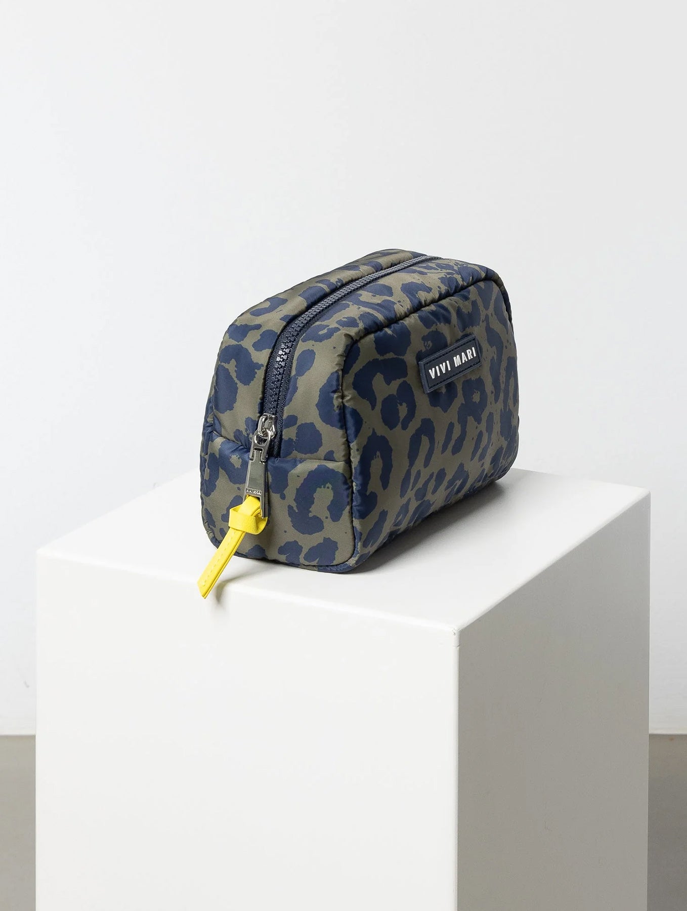 Kosmetiktasche Small -  Leo Splashes Navy/Olive
