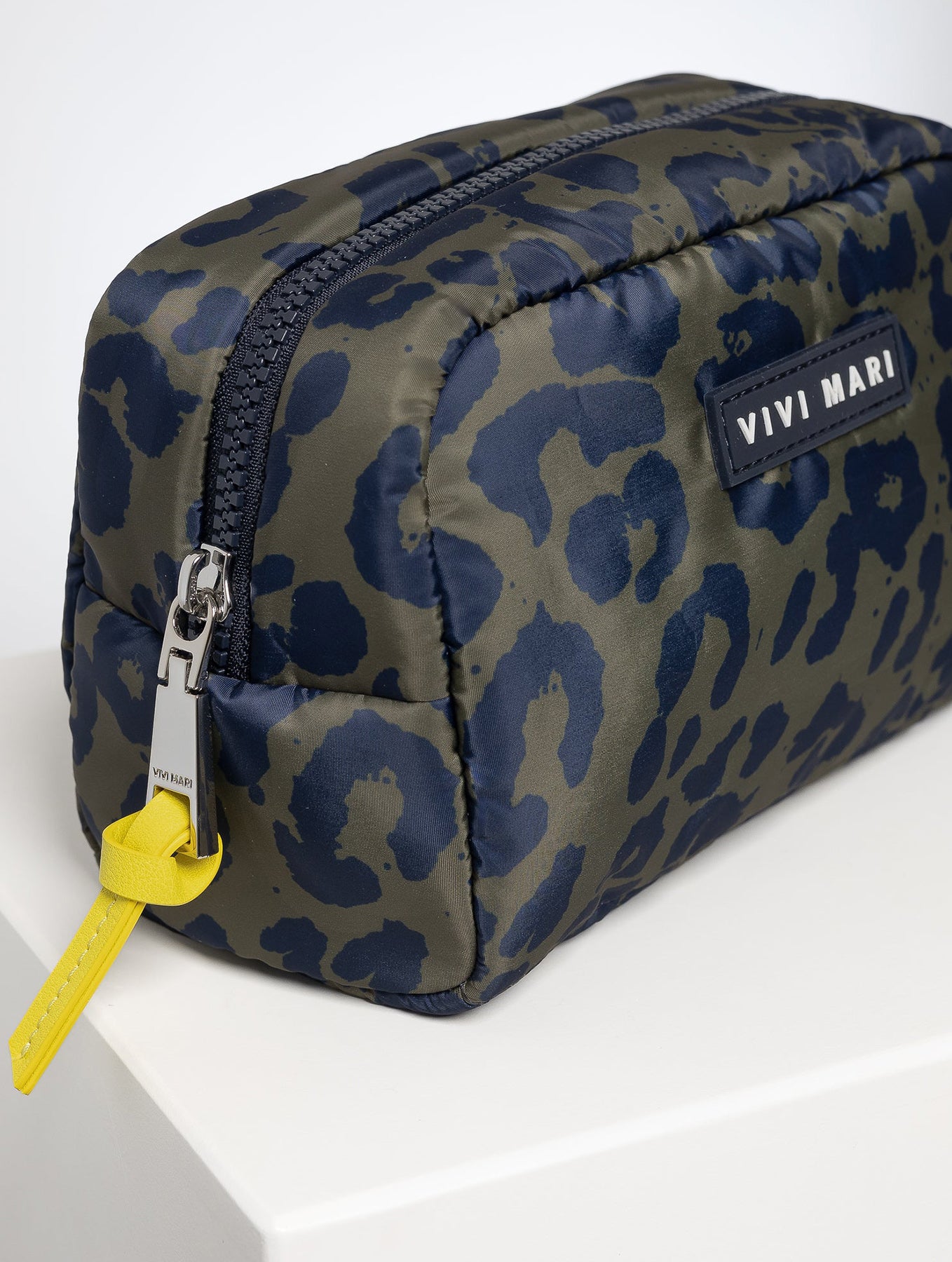 Kosmetiktasche Small -  Leo Splashes Navy/Olive
