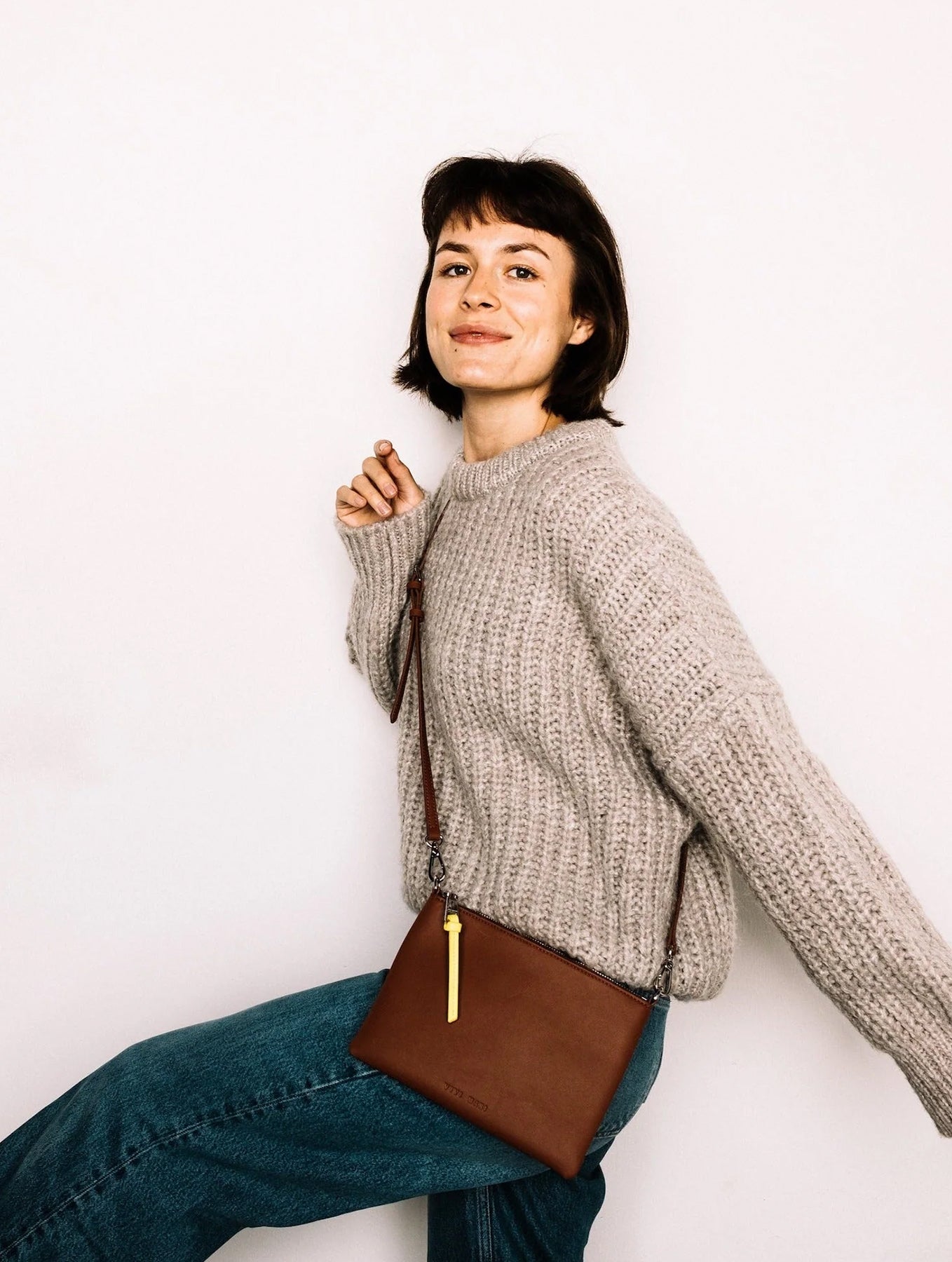 Pouch + Strap Basic Classic Thin - Tan