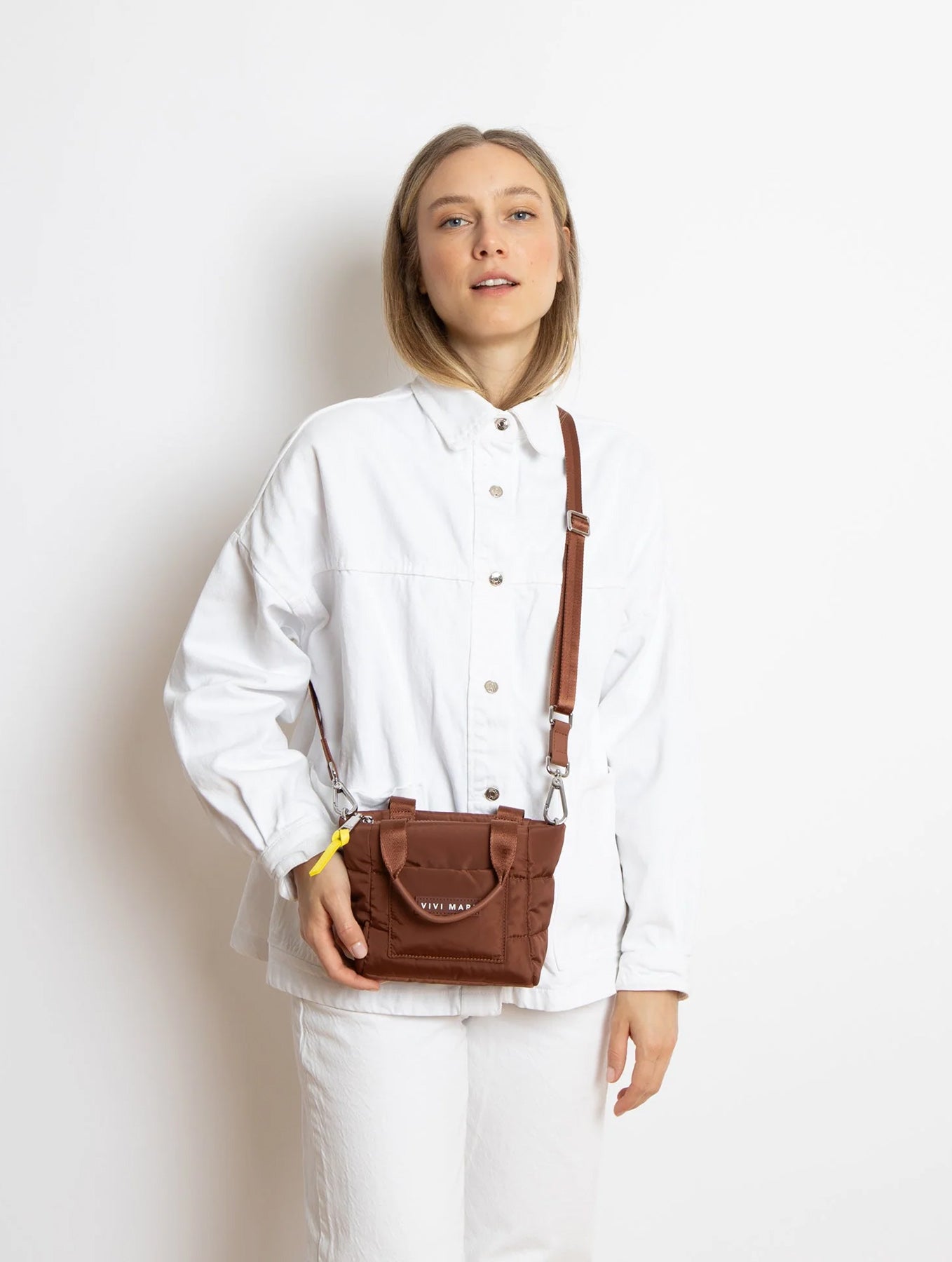 Padded Tote Bag Mini - Tan