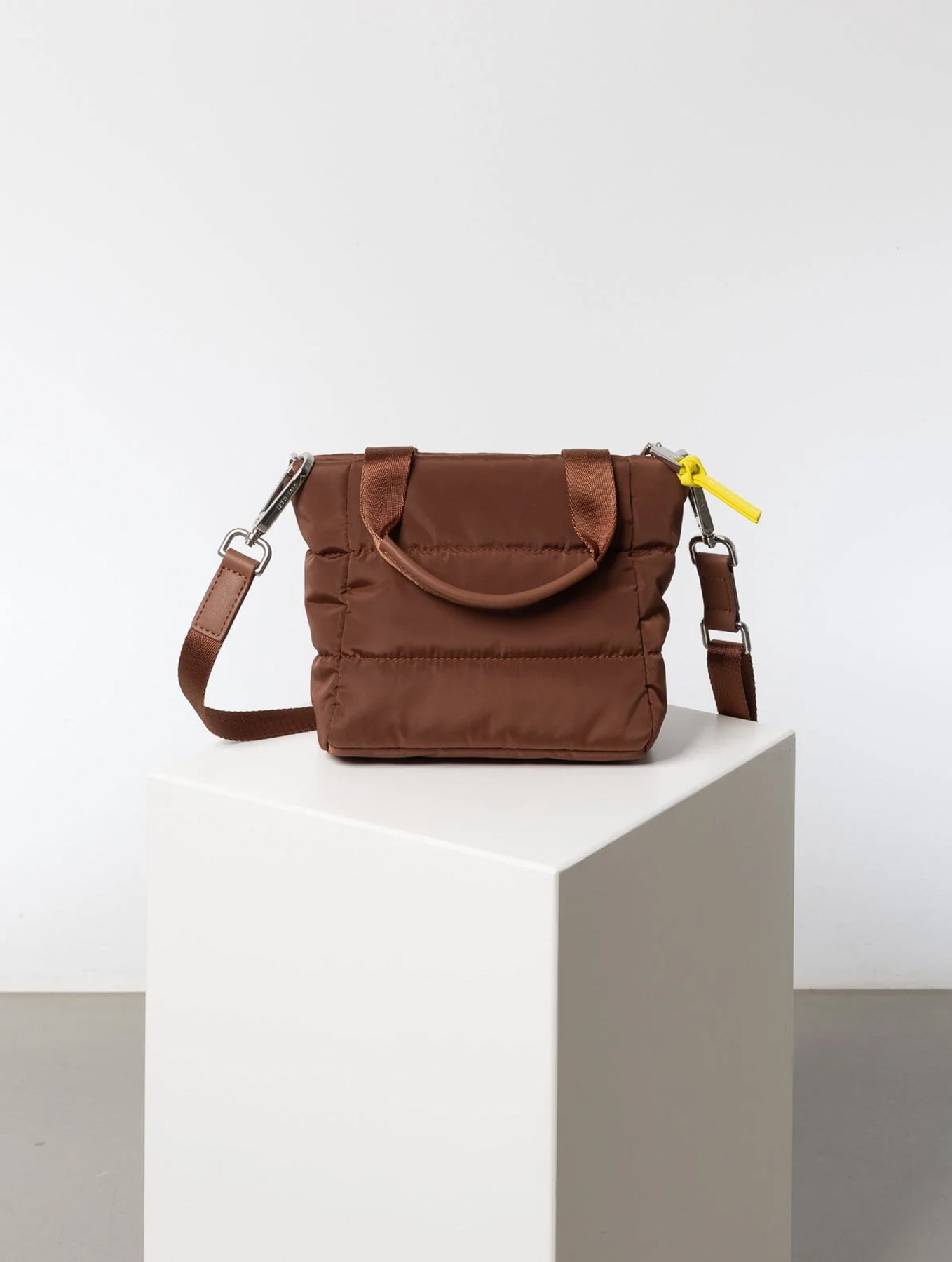 Padded Tote Bag Mini - Tan