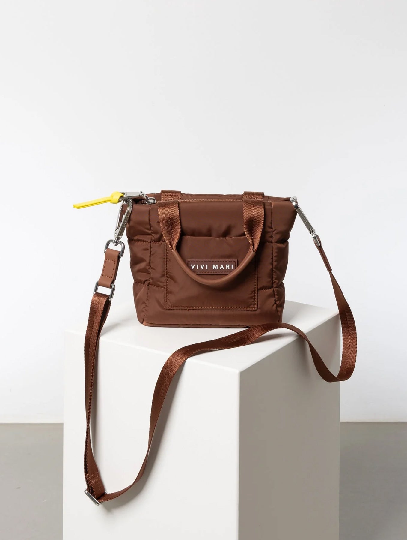 Padded Tote Bag Mini - Tan