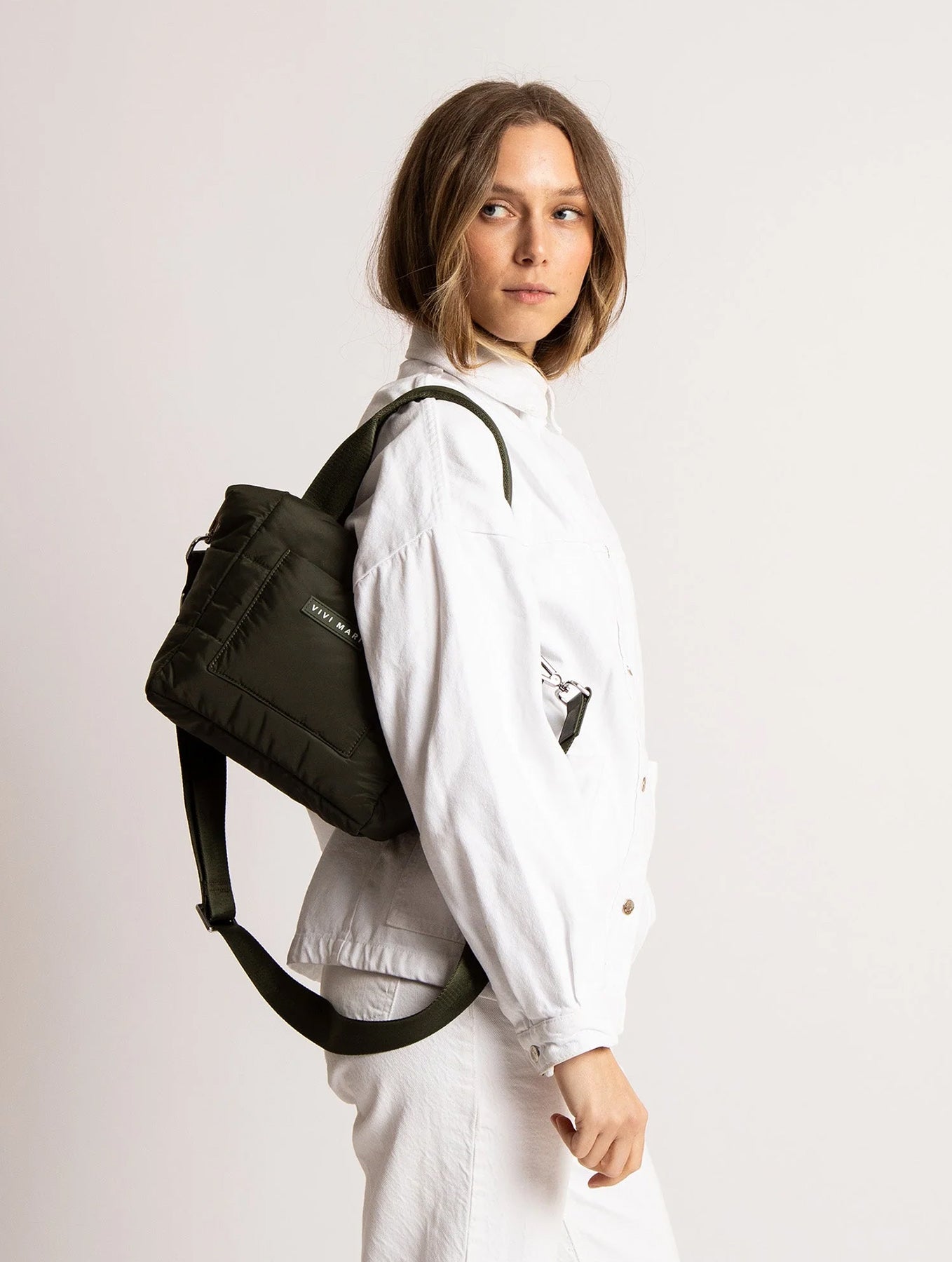 Padded Tote Bag Small - Olive