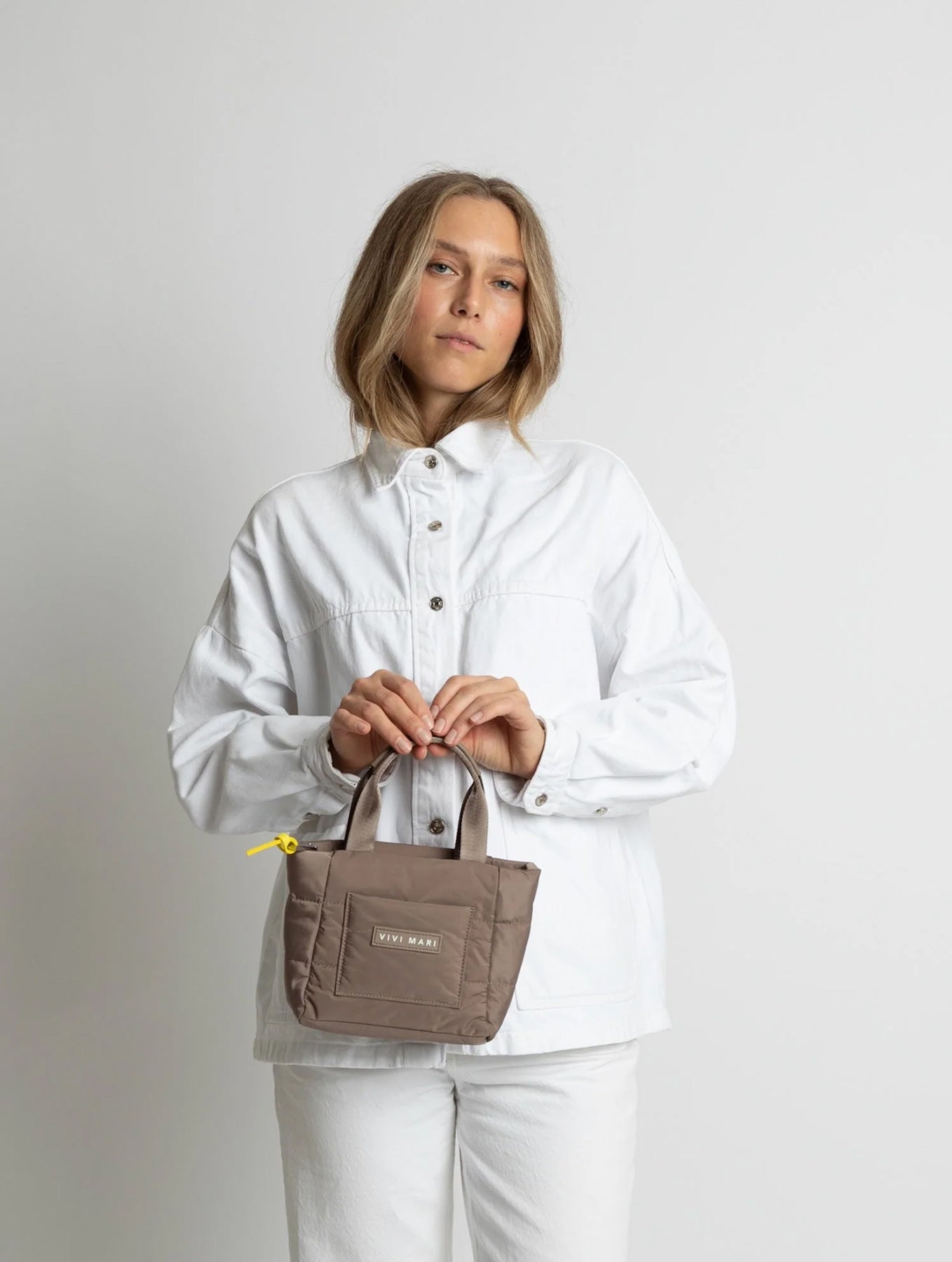Padded Tote Bag Mini - Dark Mushroom