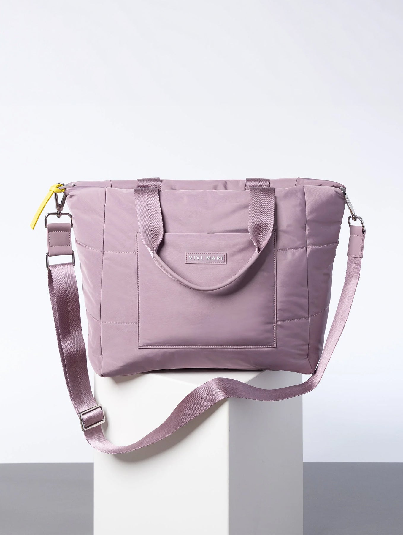 Padded Tote Bag Medium - Ash Plum
