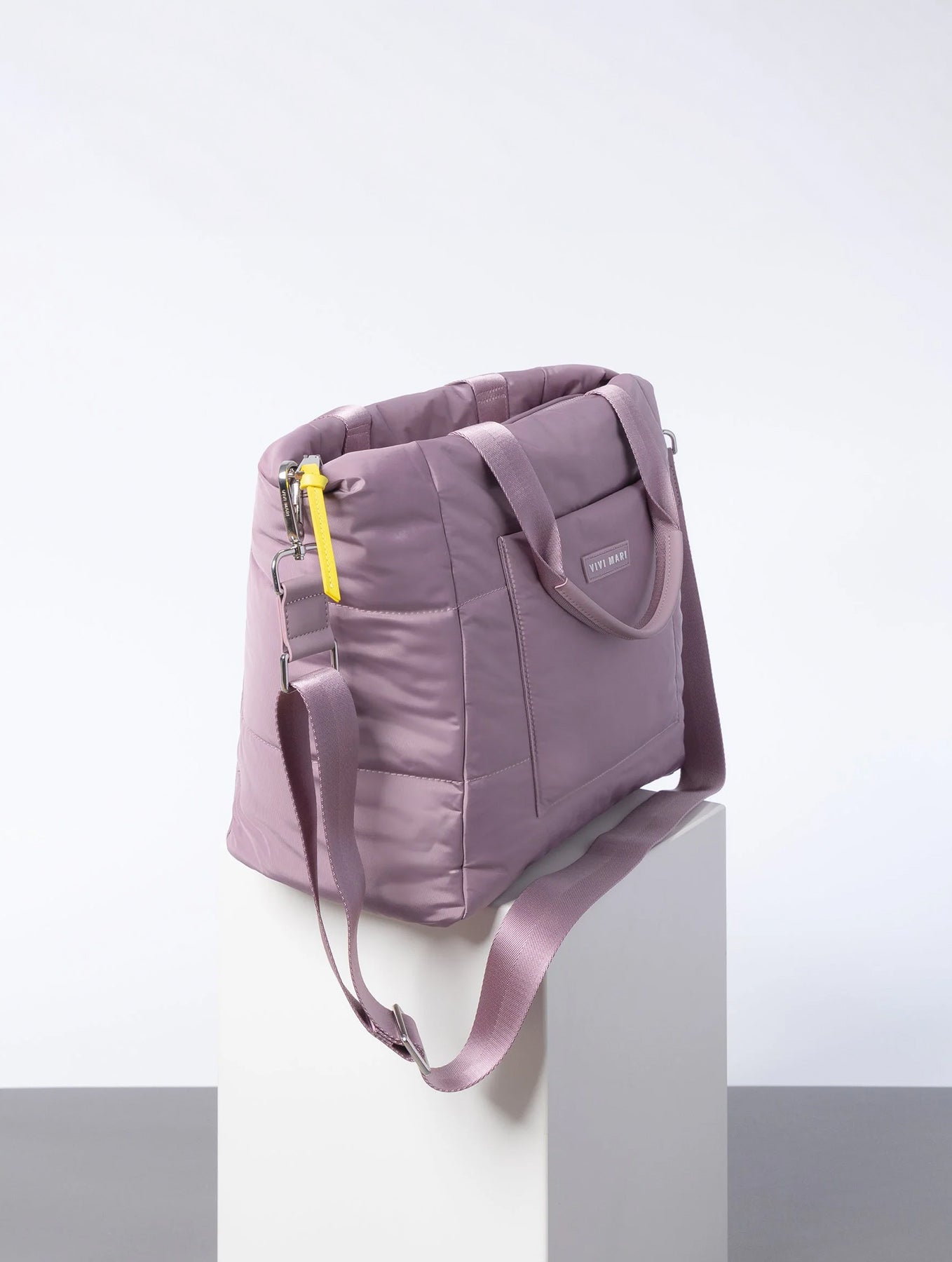 Padded Tote Bag Medium - Ash Plum