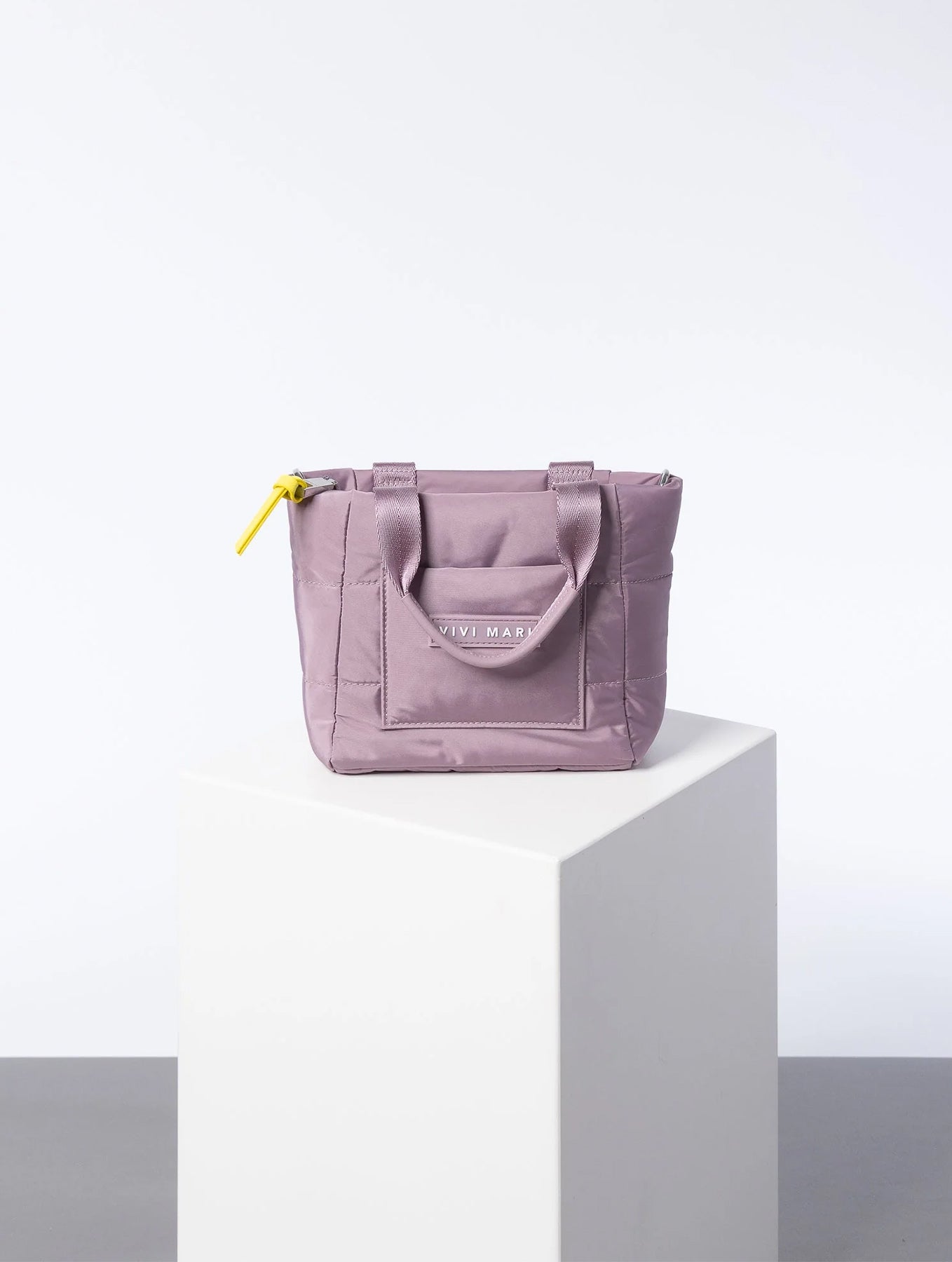 Padded Tote Bag Mini - Ash Plum