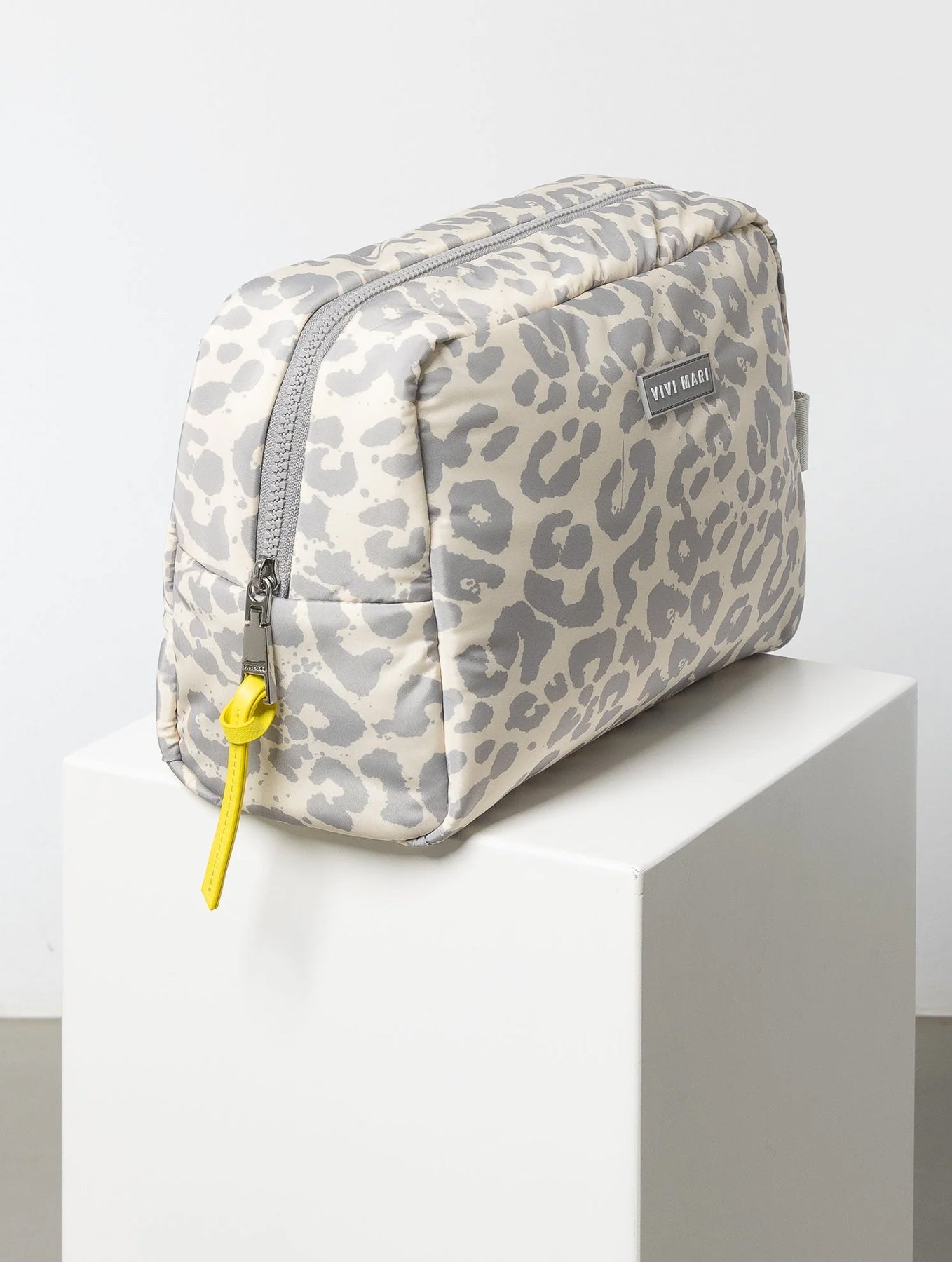 Kosmetiktasche Large -  Leo Splashes Grey/Sand