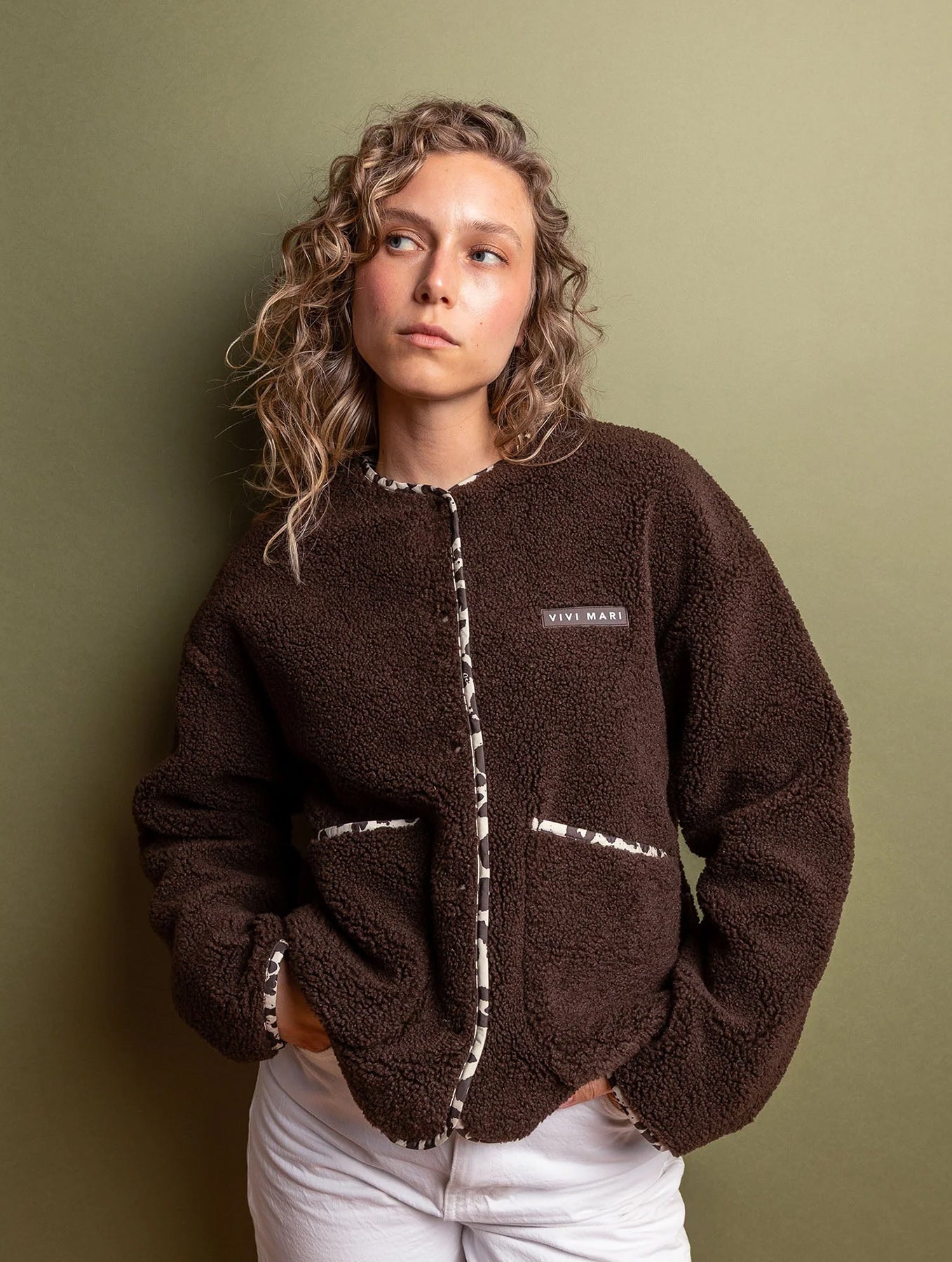 Teddy Fleece Jacket - Chocolate