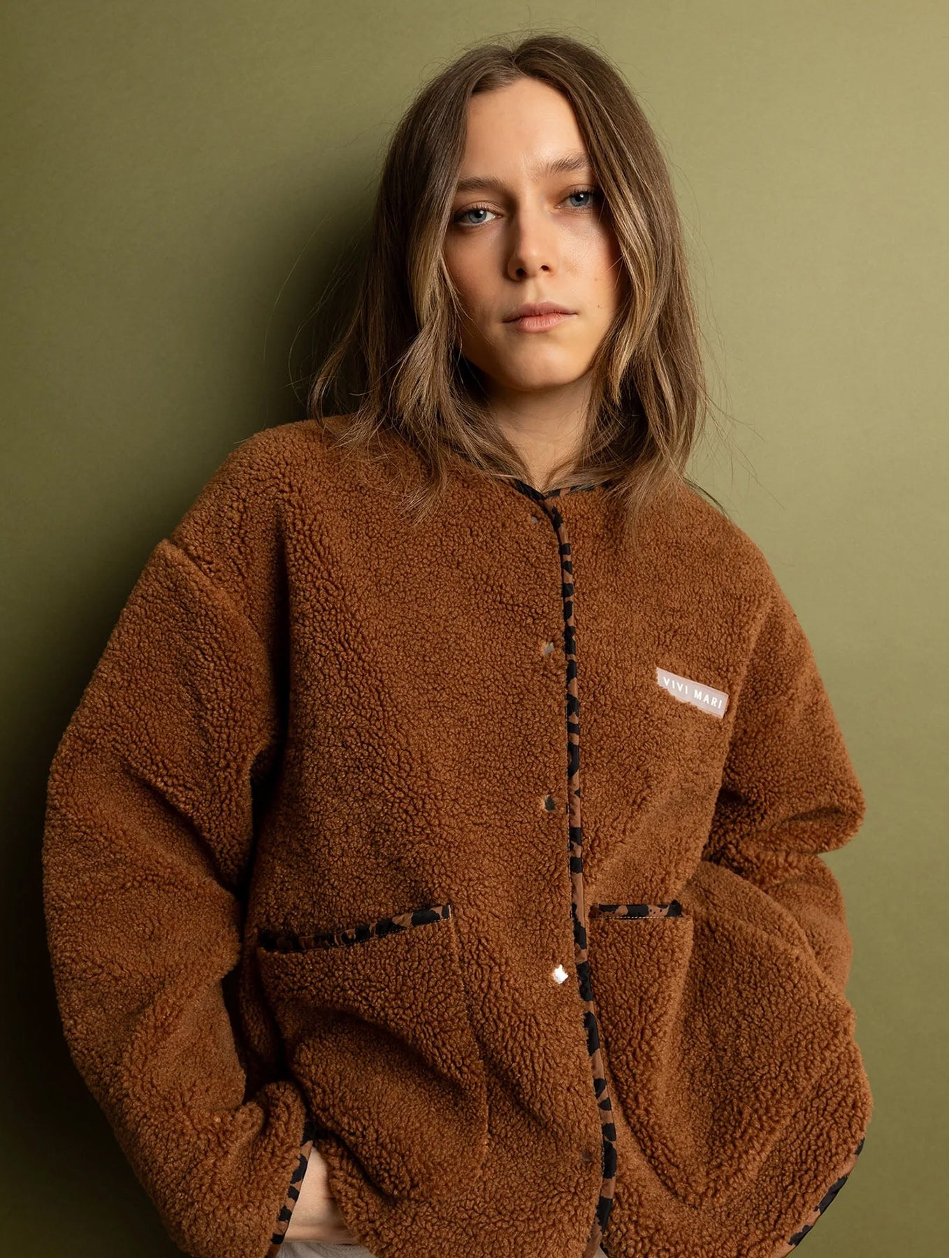 Teddy Fleece Jacket - Caramel