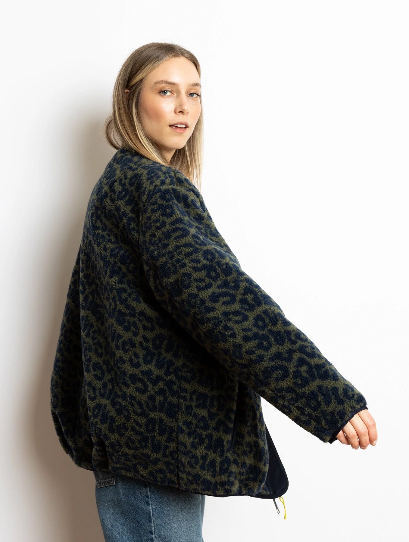 Reversible Bomber Jacket - Navy/Leo Navy-Olive