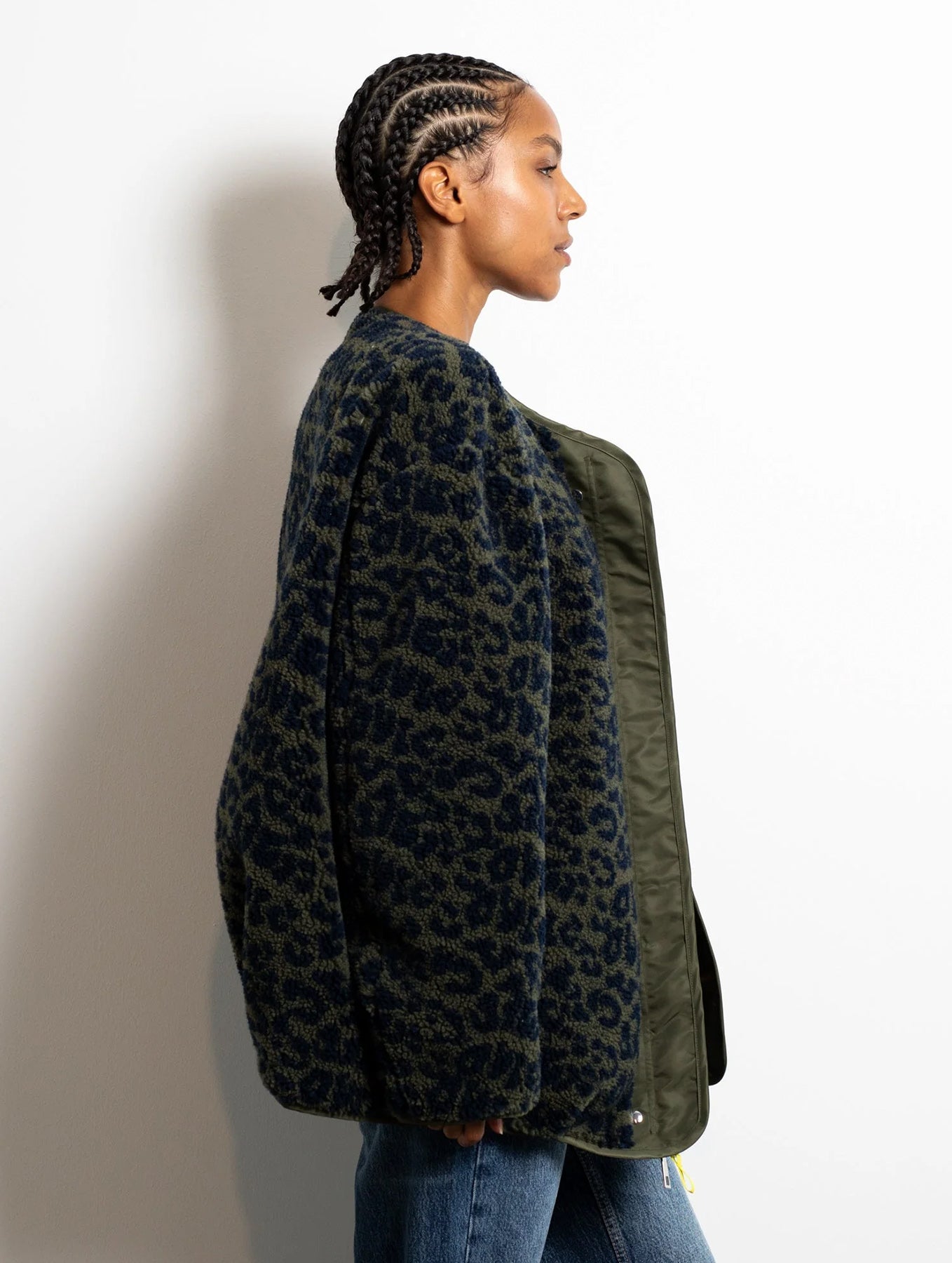 Reversible Bomber Jacket - Olive/Leo Navy-Olive