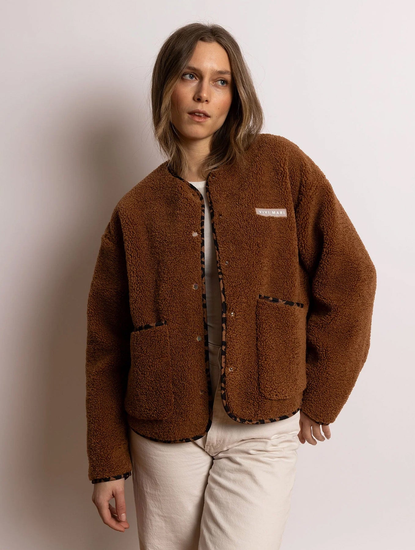 Teddy Fleece Jacket - Caramel