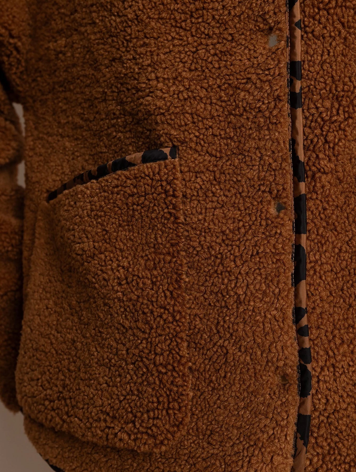 Teddy Fleece Jacket - Caramel