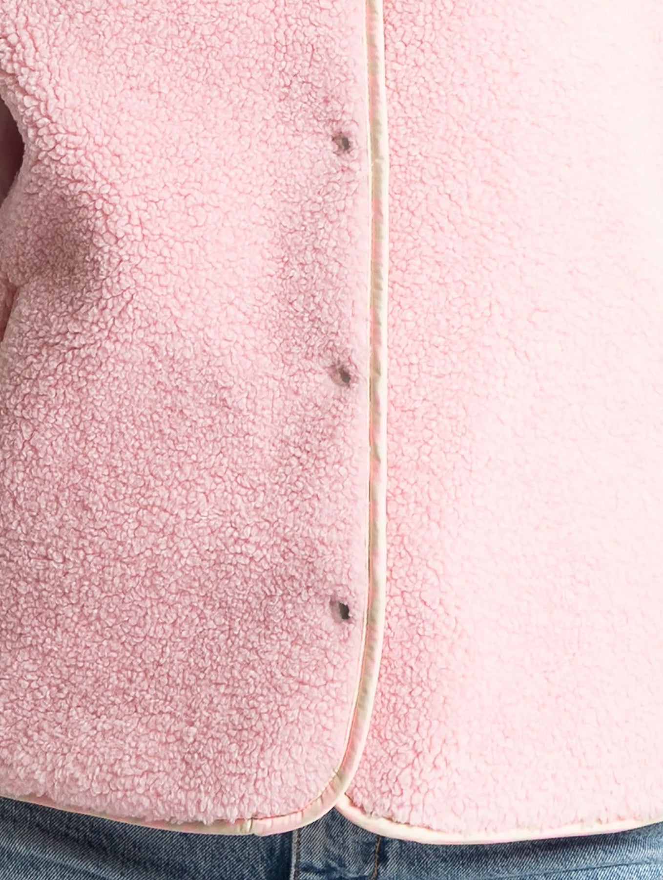 Teddy Fleece Vest - Candy Pale Pink