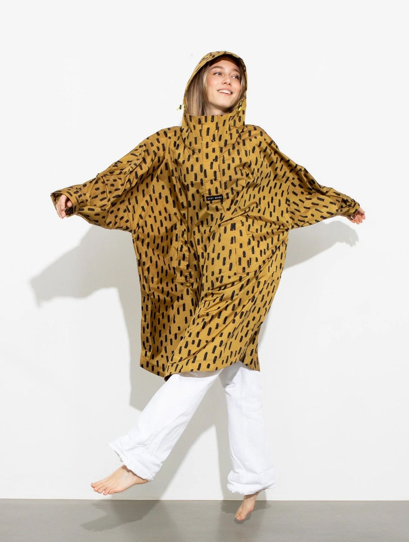 Raincoat - Drops Mustard/Black